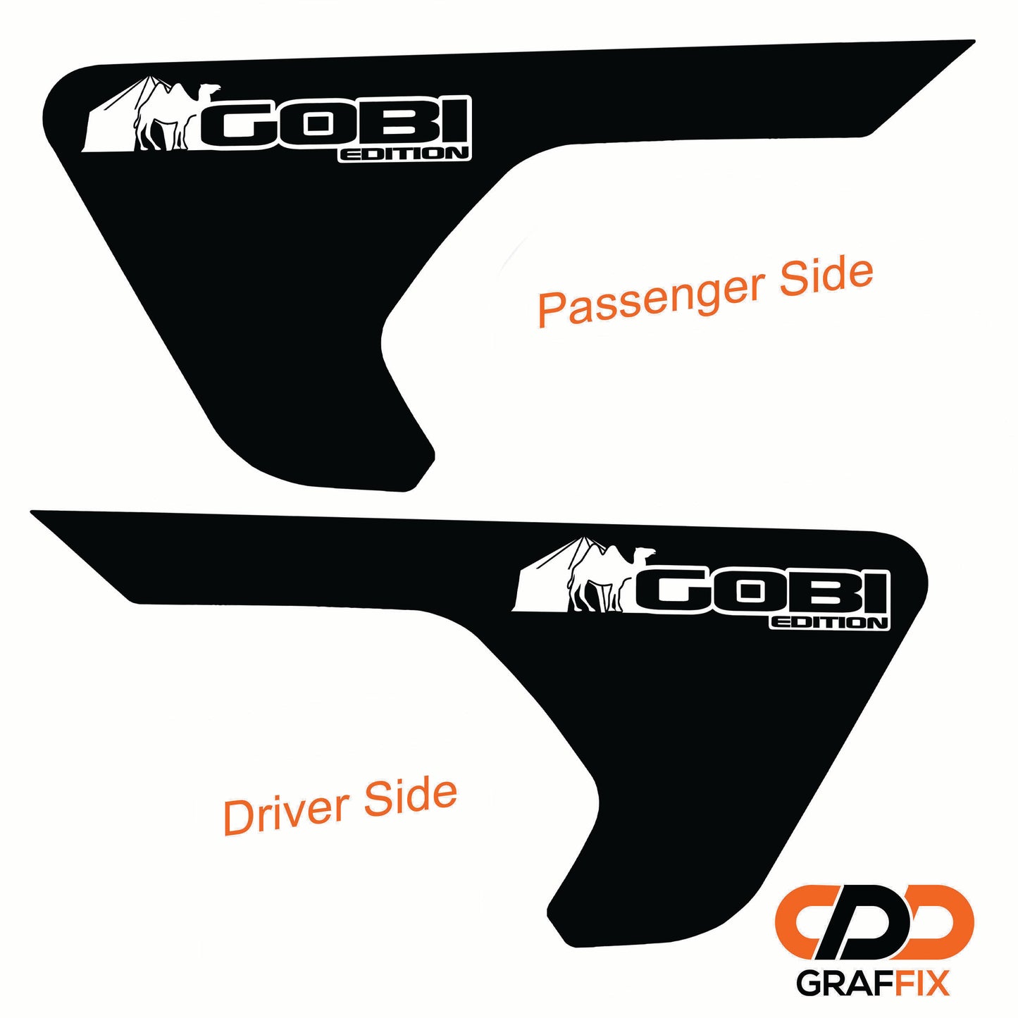 Gobi Edition Fender Vent Vinyl Transfer Decal - Fits Jeep Wrangler JL/Jeep Gladiator JT 2018+