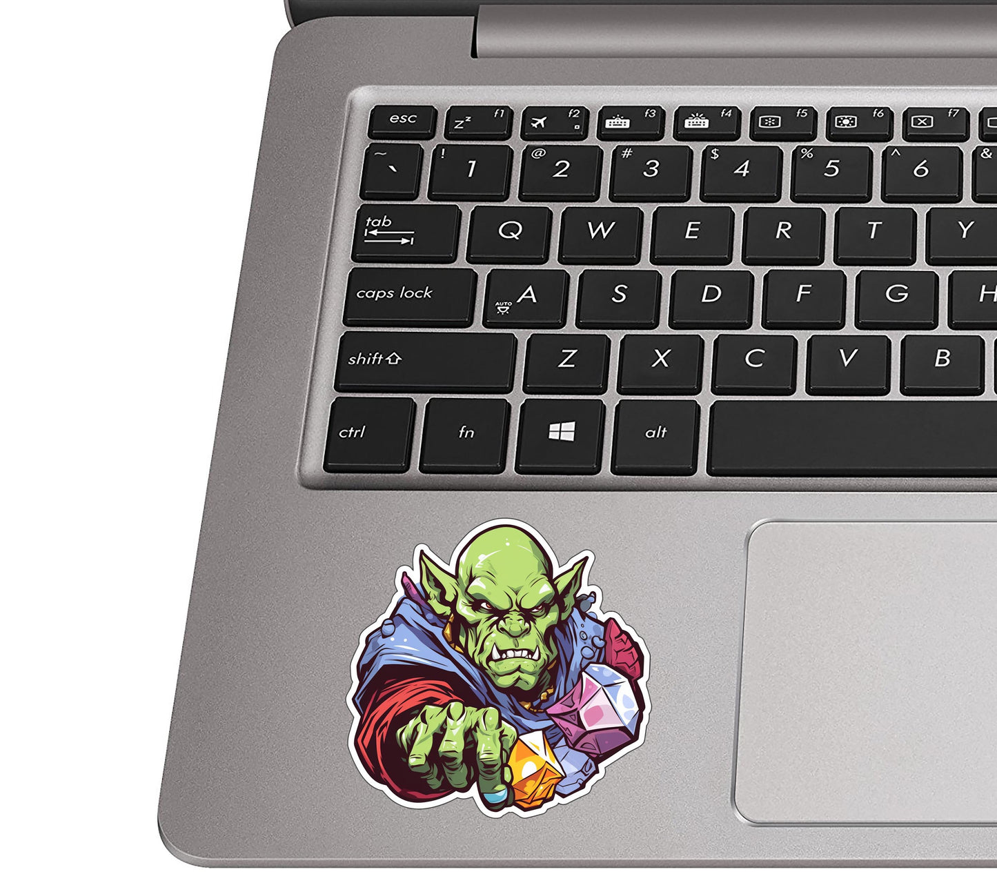 Goblin Lord Guarding Gems Vinyl Sticker