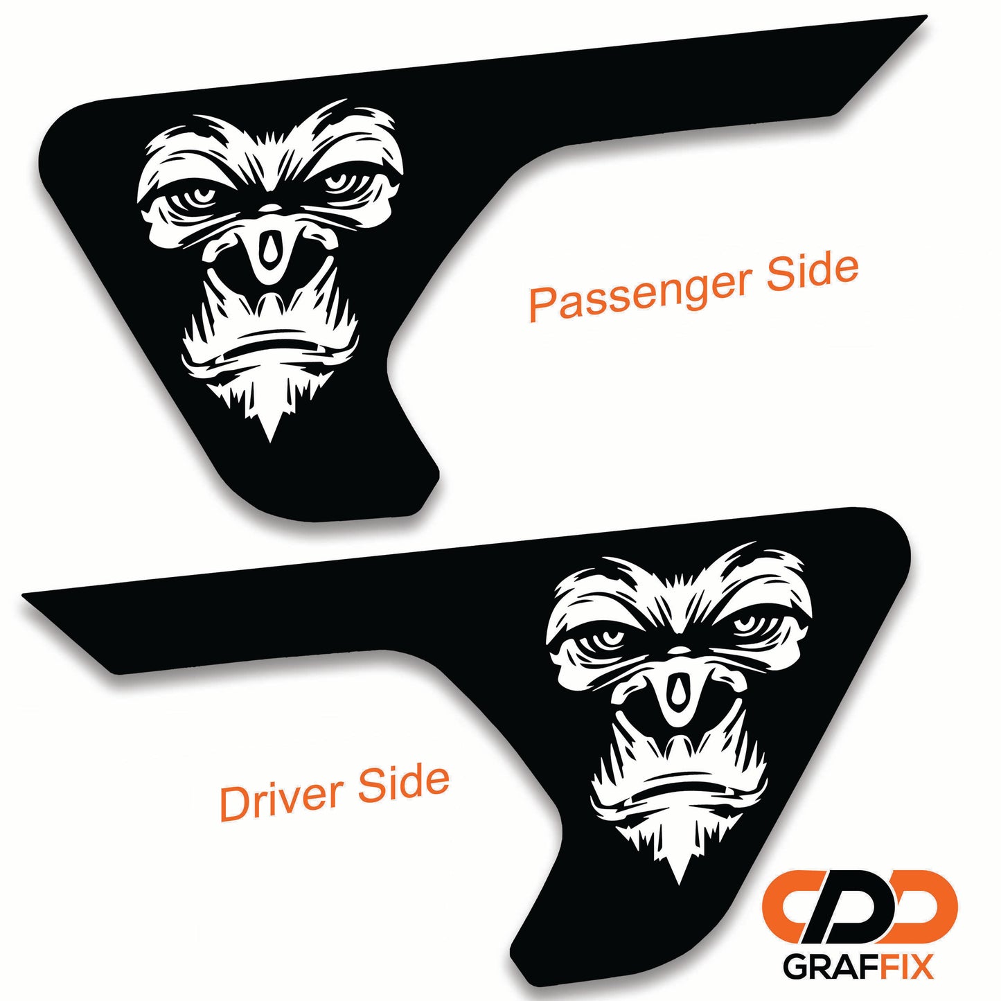 Gorilla Face Fender Vent Vinyl Decal - Fits Jeep Wrangler JL/Jeep Gladiator JT 2018+