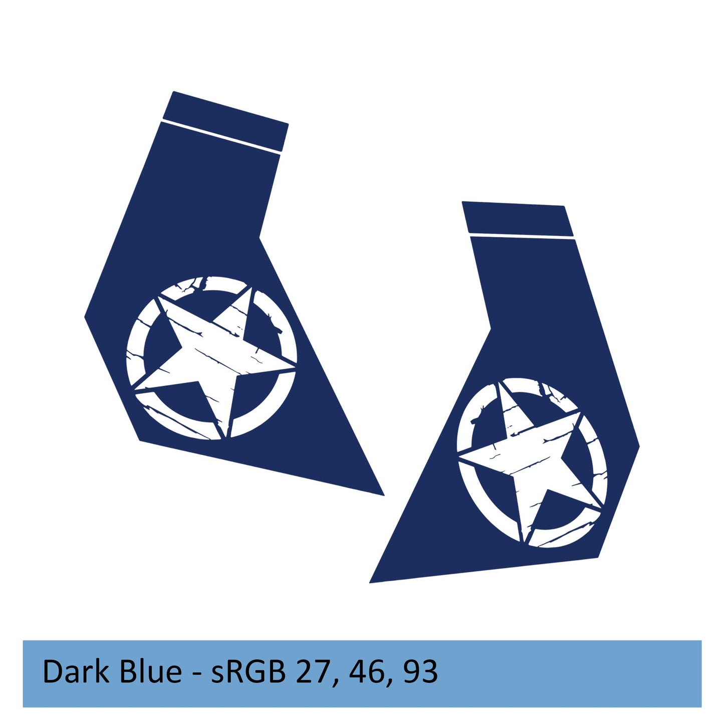 Distressed Alpha Romeo Star Bodyside Graphic Vinyl Decal for 20+ Gladiator JT