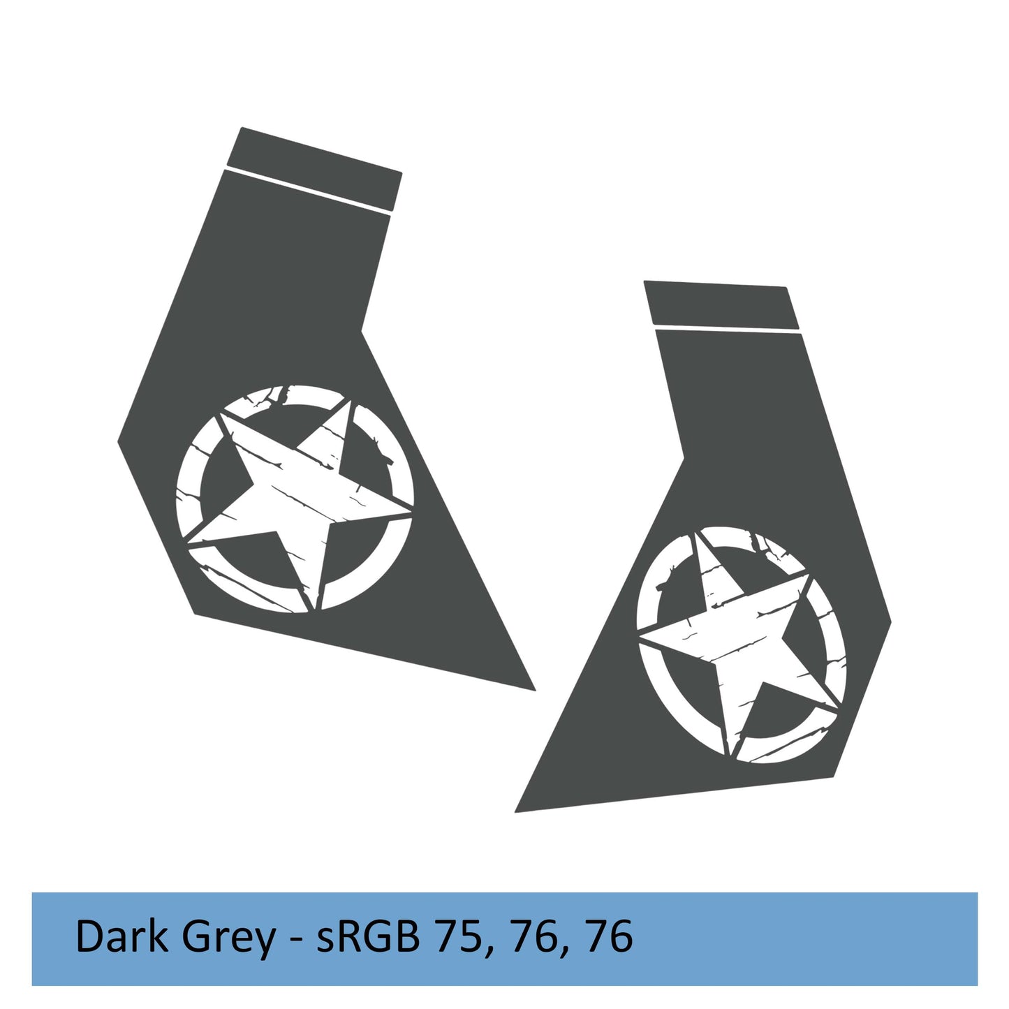 Distressed Alpha Romeo Star Bodyside Graphic Vinyl Decal for 20+ Gladiator JT