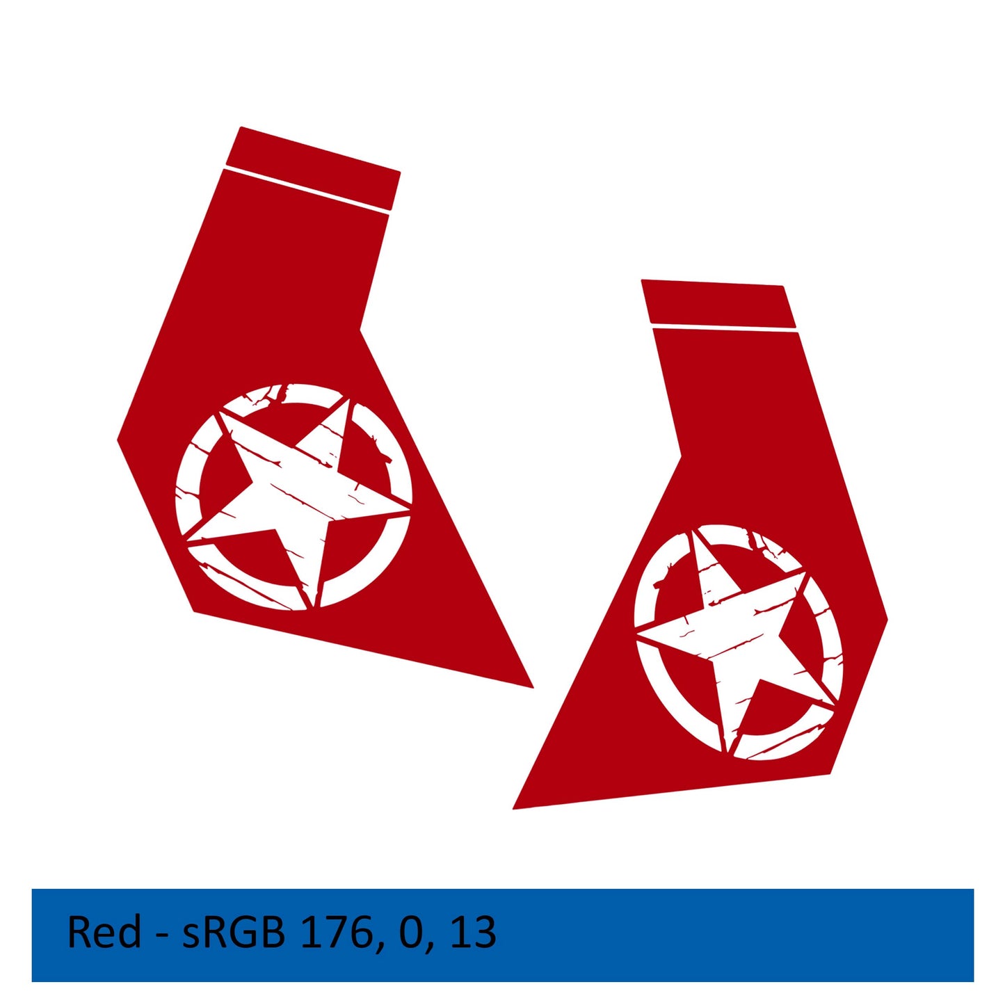 Distressed Alpha Romeo Star Bodyside Graphic Vinyl Decal for 20+ Gladiator JT