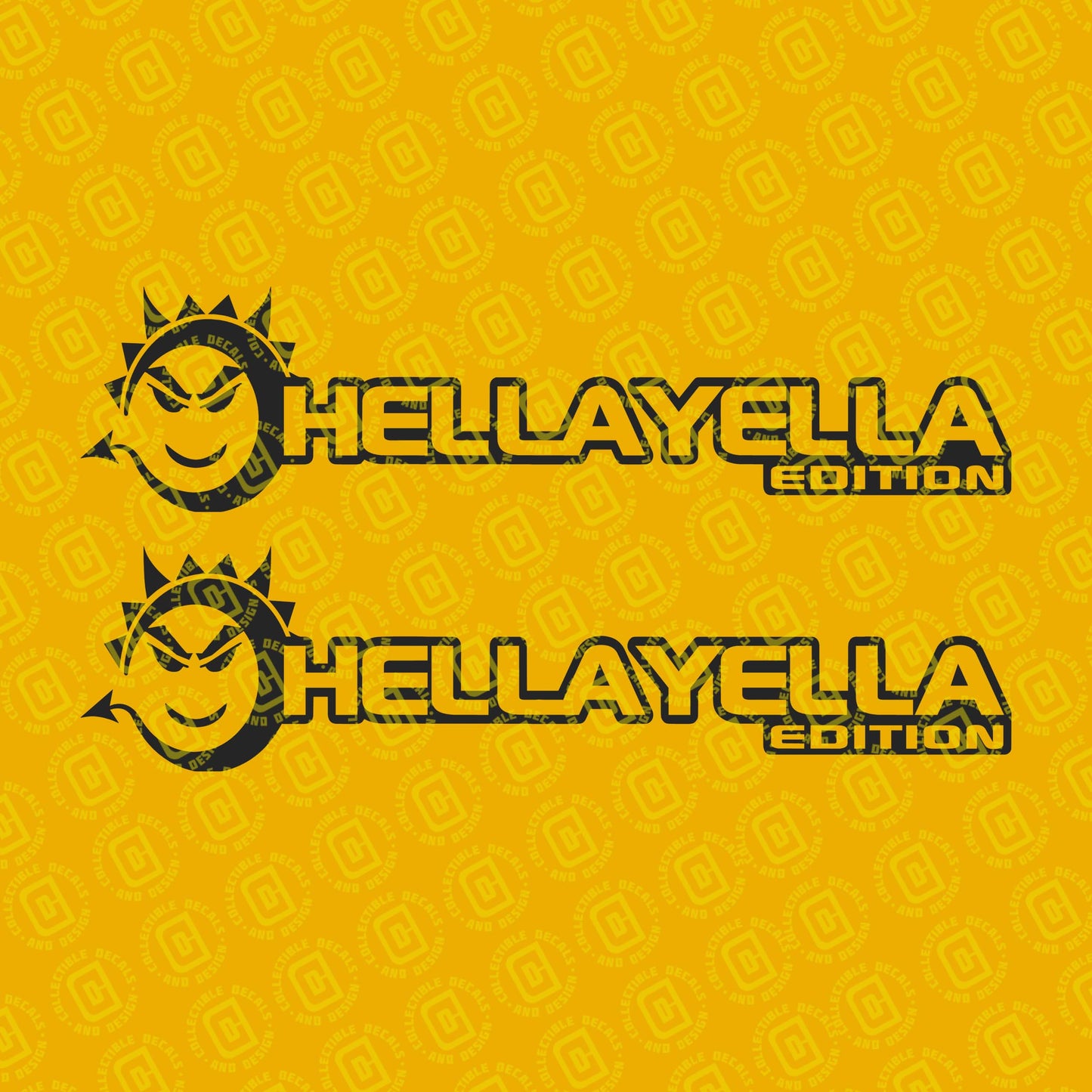 Hella Yella Edition Side Hood Decal Set (Pair)
