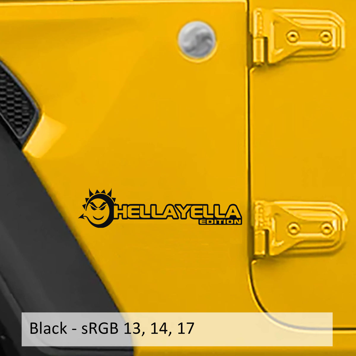 Hella Yella Edition Decal (Pair) - Fender Decals For Wrangler/Gladiator JL/JT