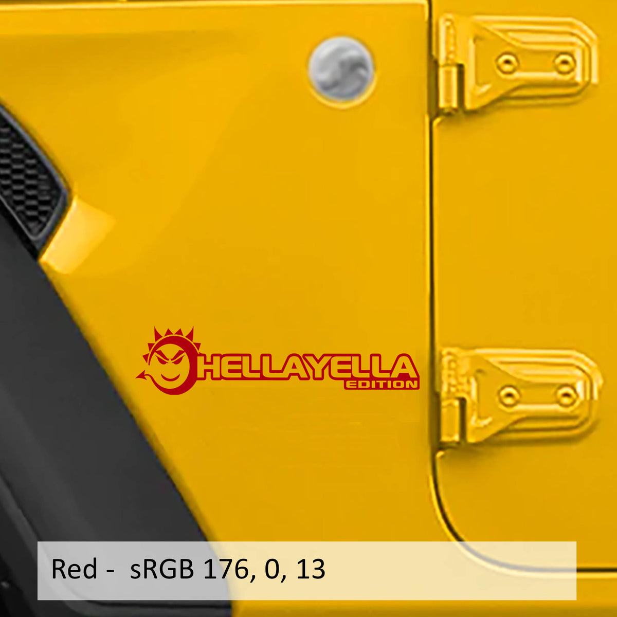 Hella Yella Edition Decal (Pair) - Fender Decals For Wrangler/Gladiator JL/JT
