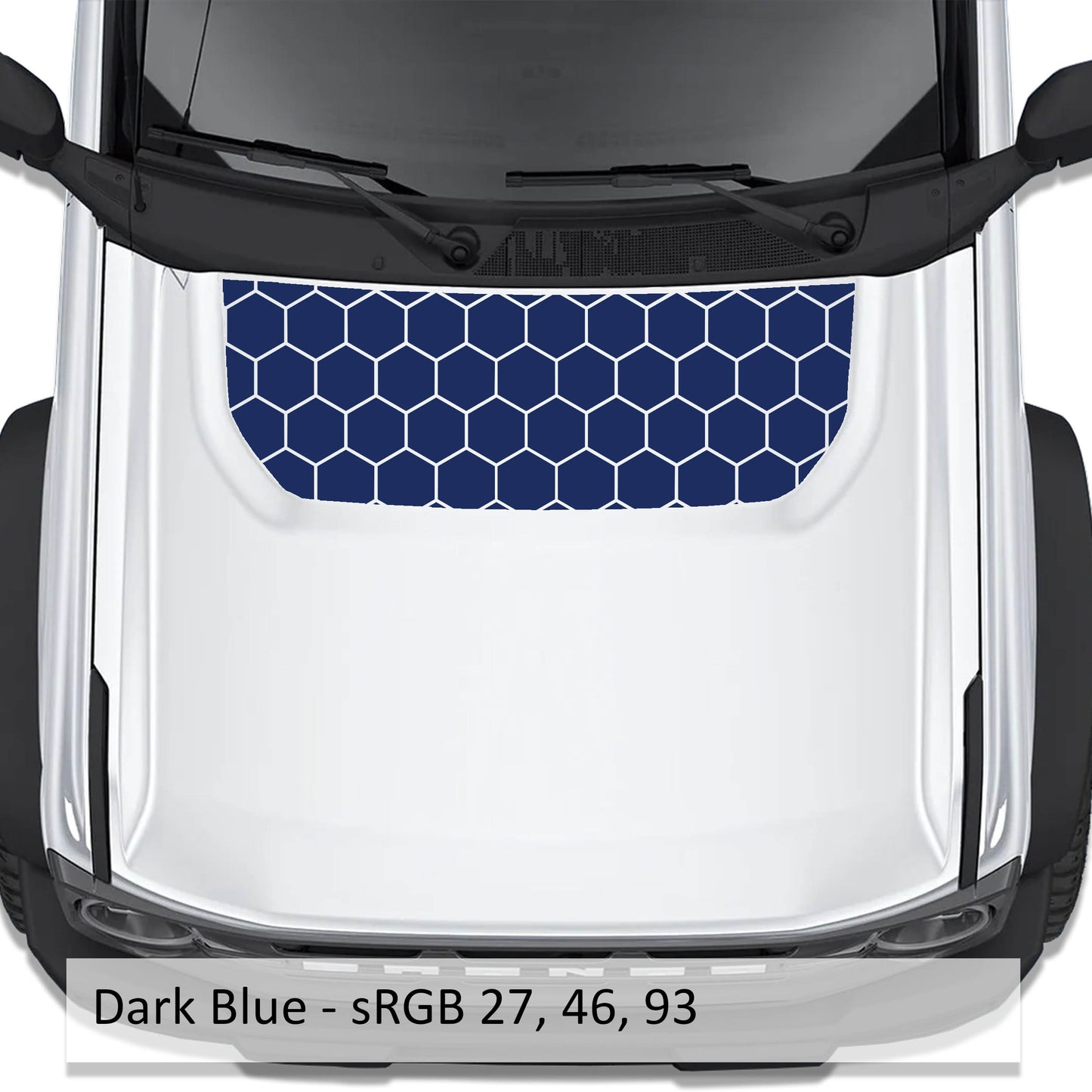 Honeycomb Hex Mesh  Blackout Hood Vinyl Decal Fits Ford Bronco 2021+