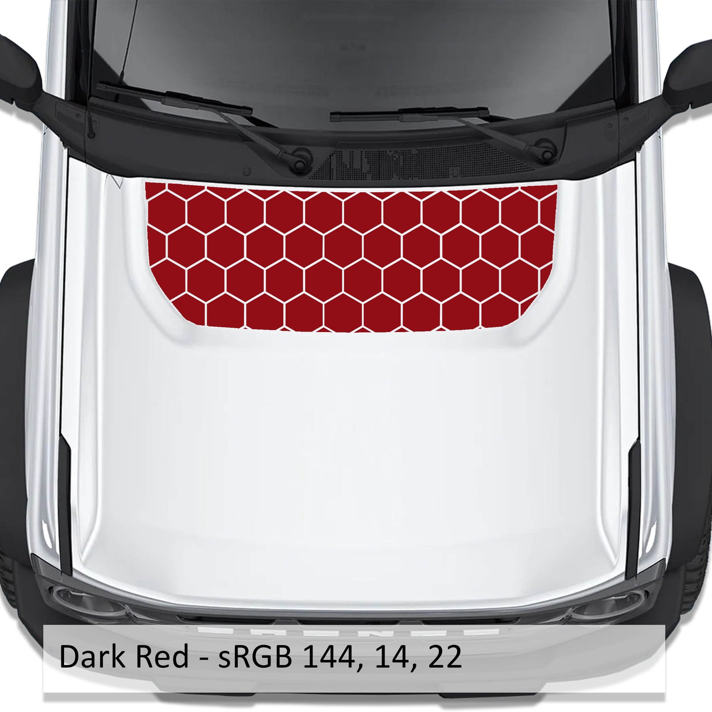 Honeycomb Hex Mesh  Blackout Hood Vinyl Decal Fits Ford Bronco 2021+