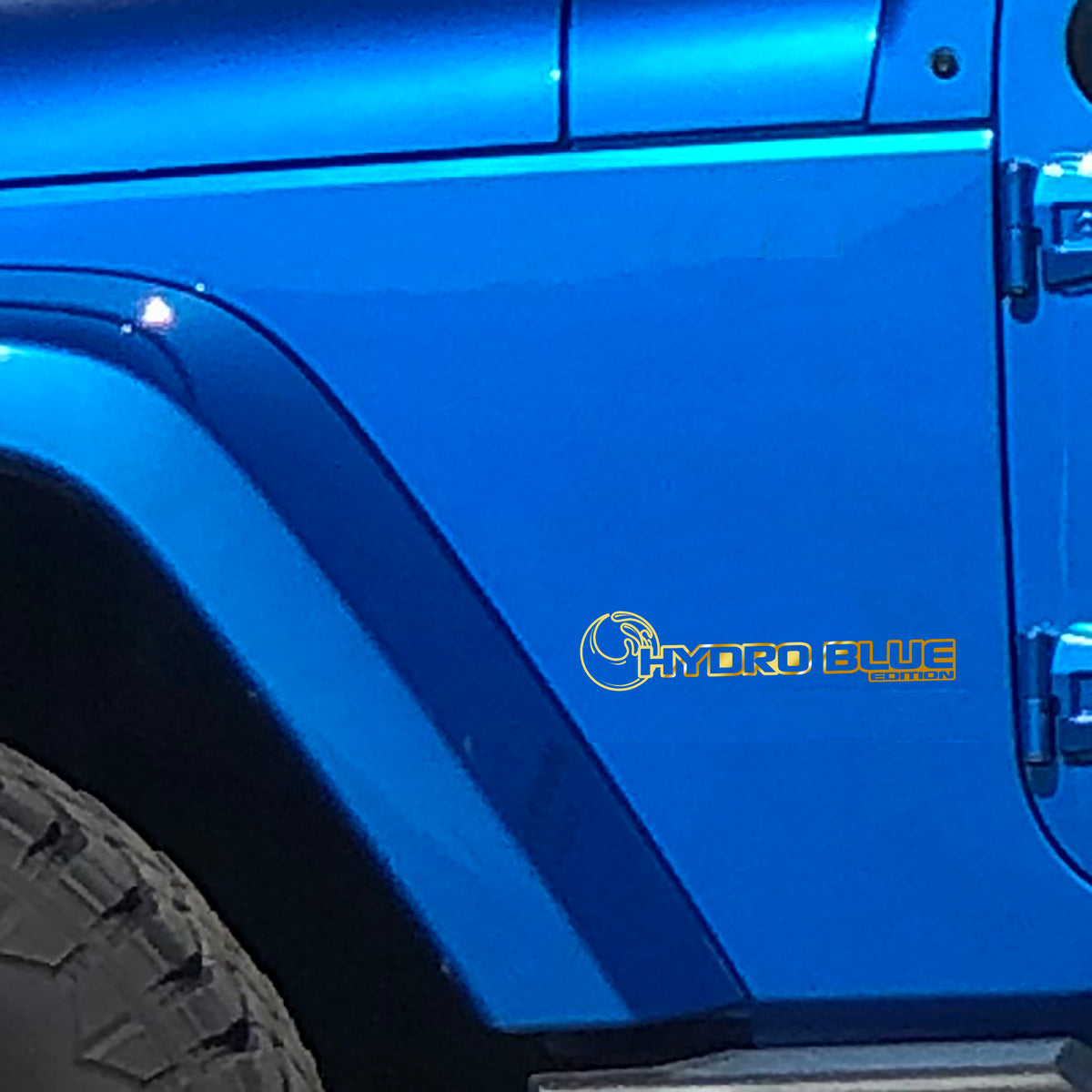Hydro Blue Edition Fender Decal (Pair) Fender Decals For Wrangler/Gladiator - JL/JT