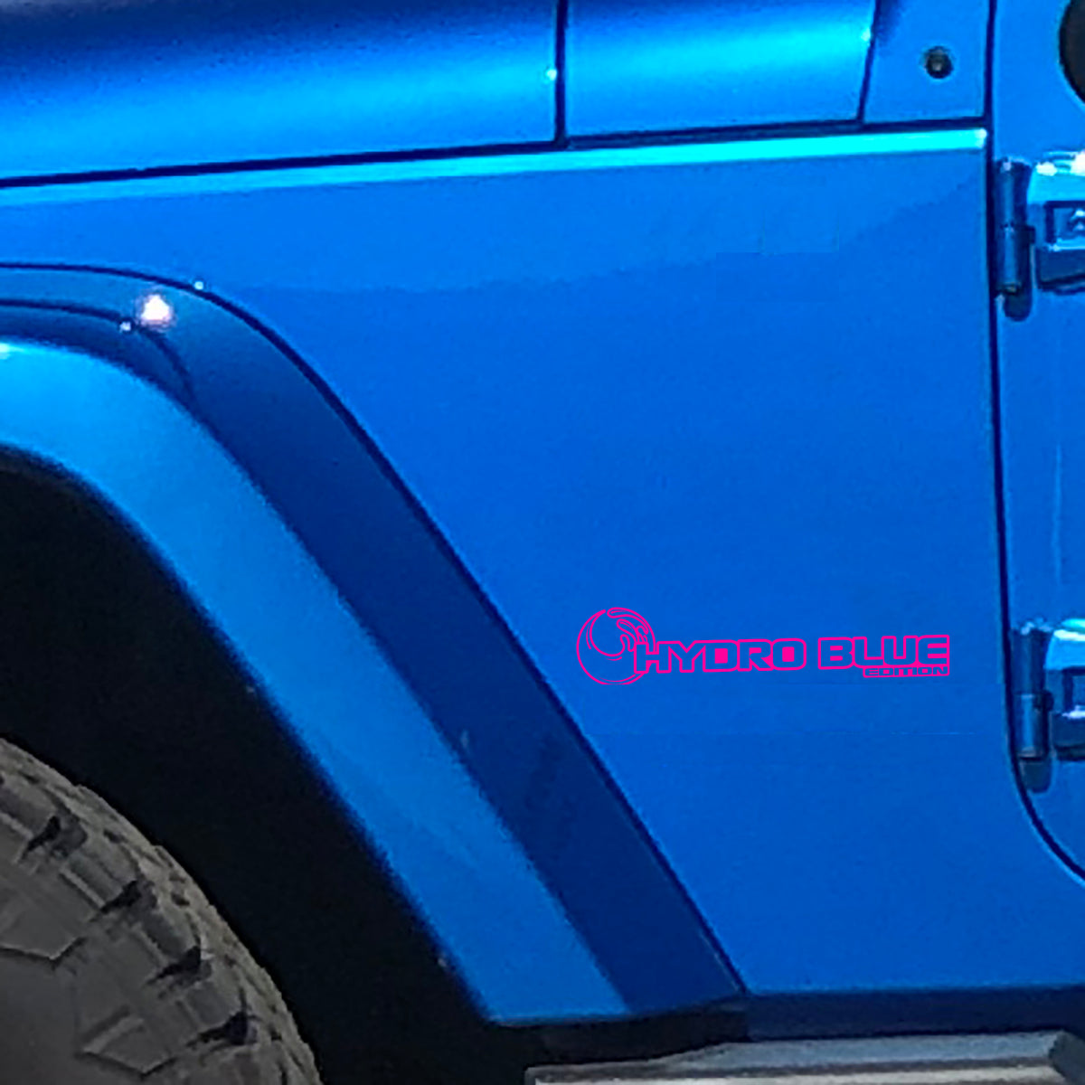 Hydro Blue Edition Fender Decal (Pair) Fender Decals For Wrangler/Gladiator - JL/JT