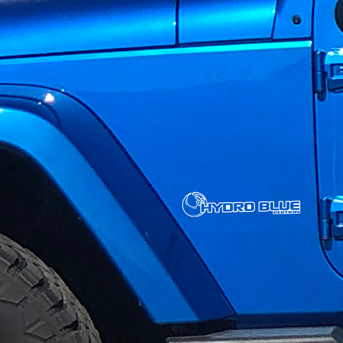 Hydro Blue Edition Fender Decal (Pair) Fender Decals For Wrangler/Gladiator - JL/JT