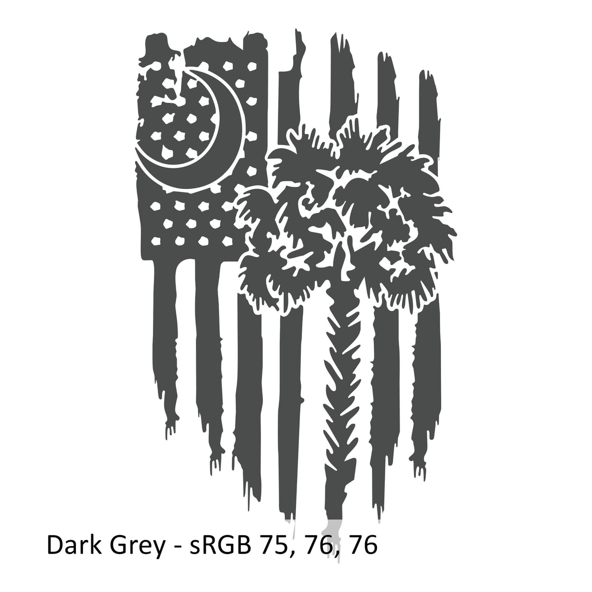 South Carolina American Flag Vinyl Decal Sticker
