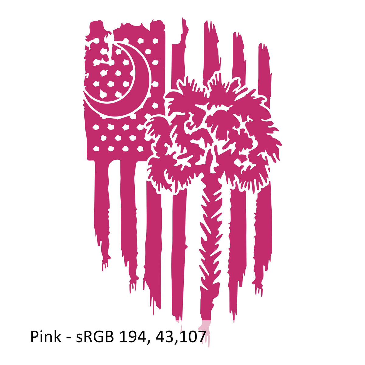 South Carolina American Flag Vinyl Decal Sticker