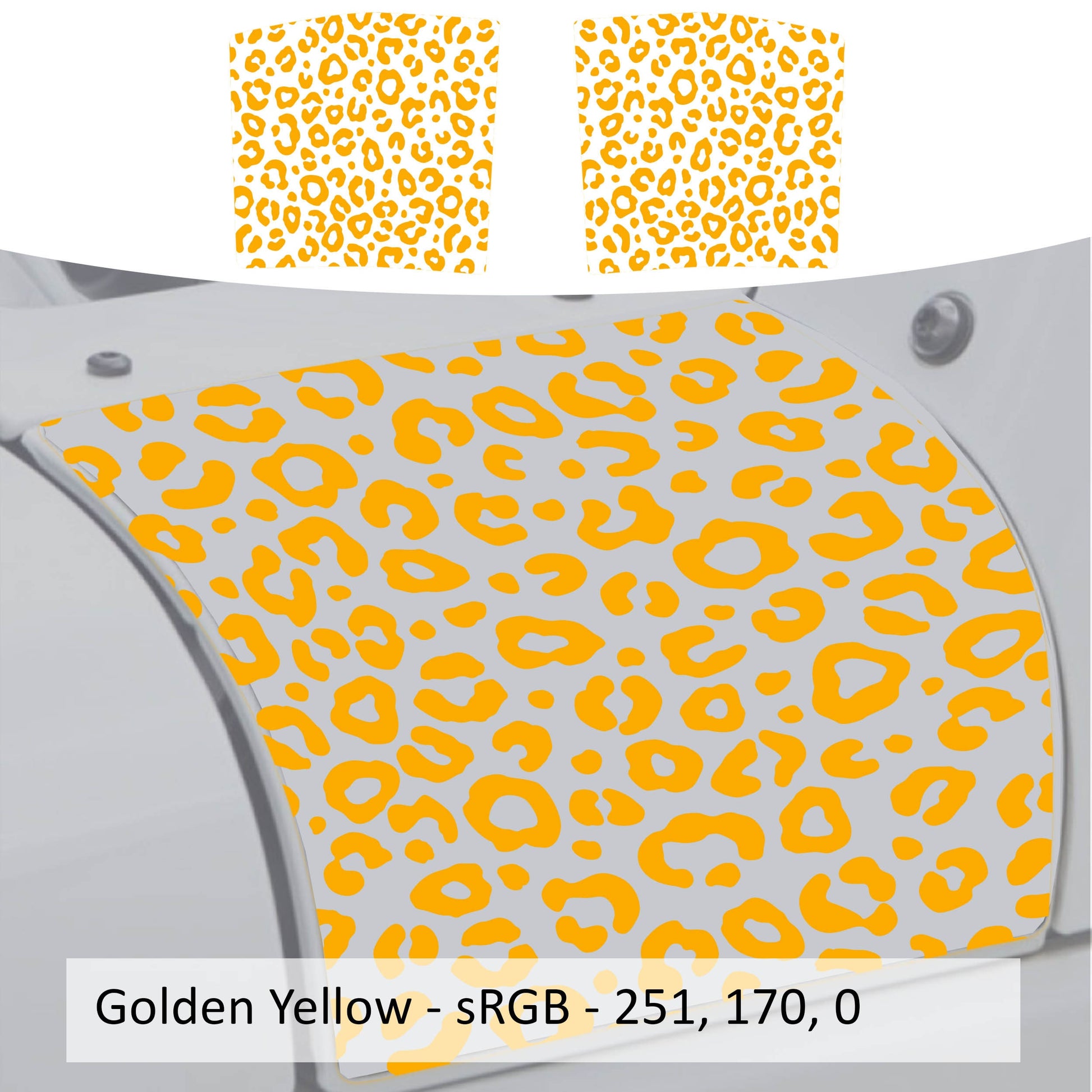 Leopard Print Cowl Vinyl Decal Set - Fits 2006-2017 Jeep Wrangler JK&JKU Models