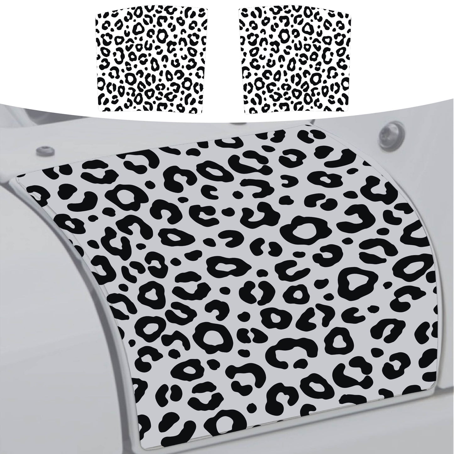 Leopard Print Cowl Vinyl Decal Set - Fits 2006-2017 Jeep Wrangler JK&JKU Models