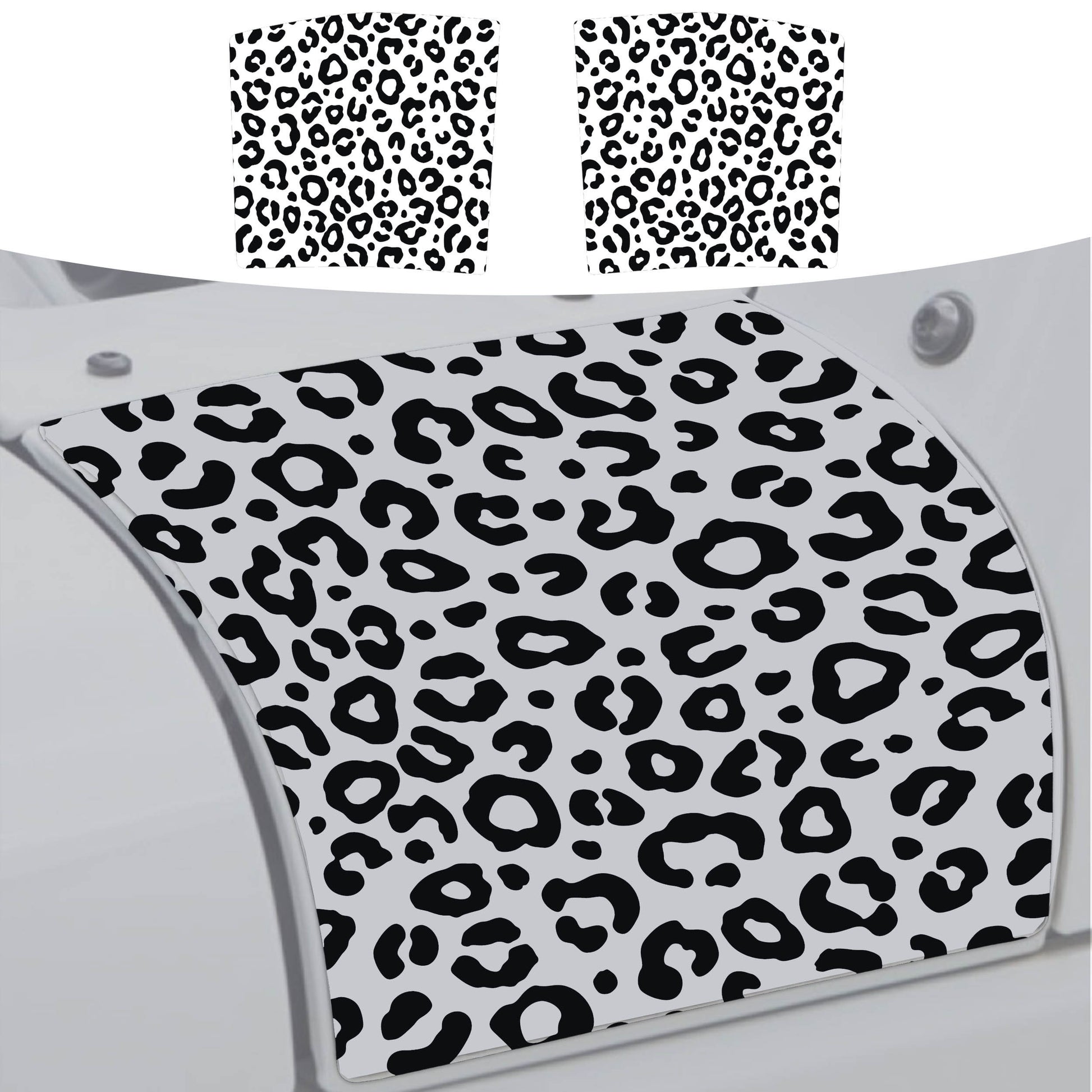 Leopard Print Cowl Vinyl Decal Set - Fits 2006-2017 Jeep Wrangler JK&JKU Models