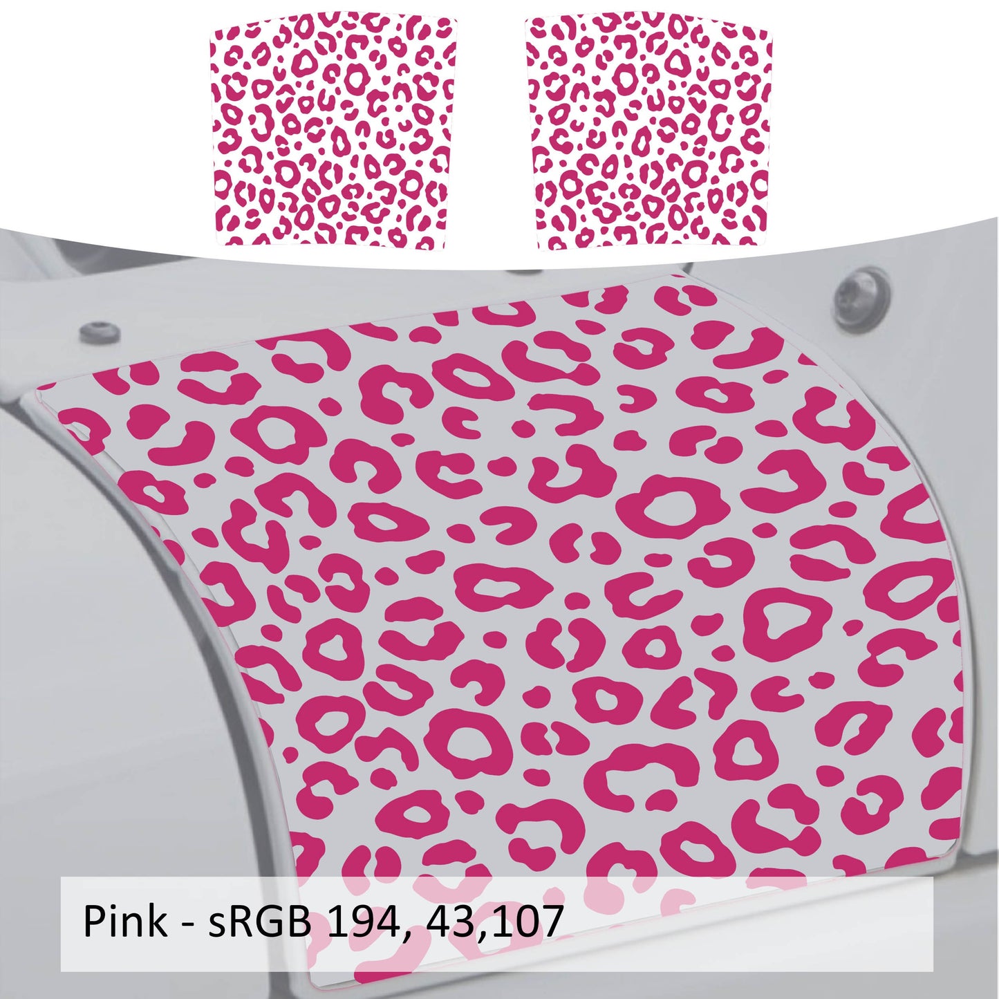 Leopard Print Cowl Vinyl Decal Set - Fits 2006-2017 Jeep Wrangler JK&JKU Models