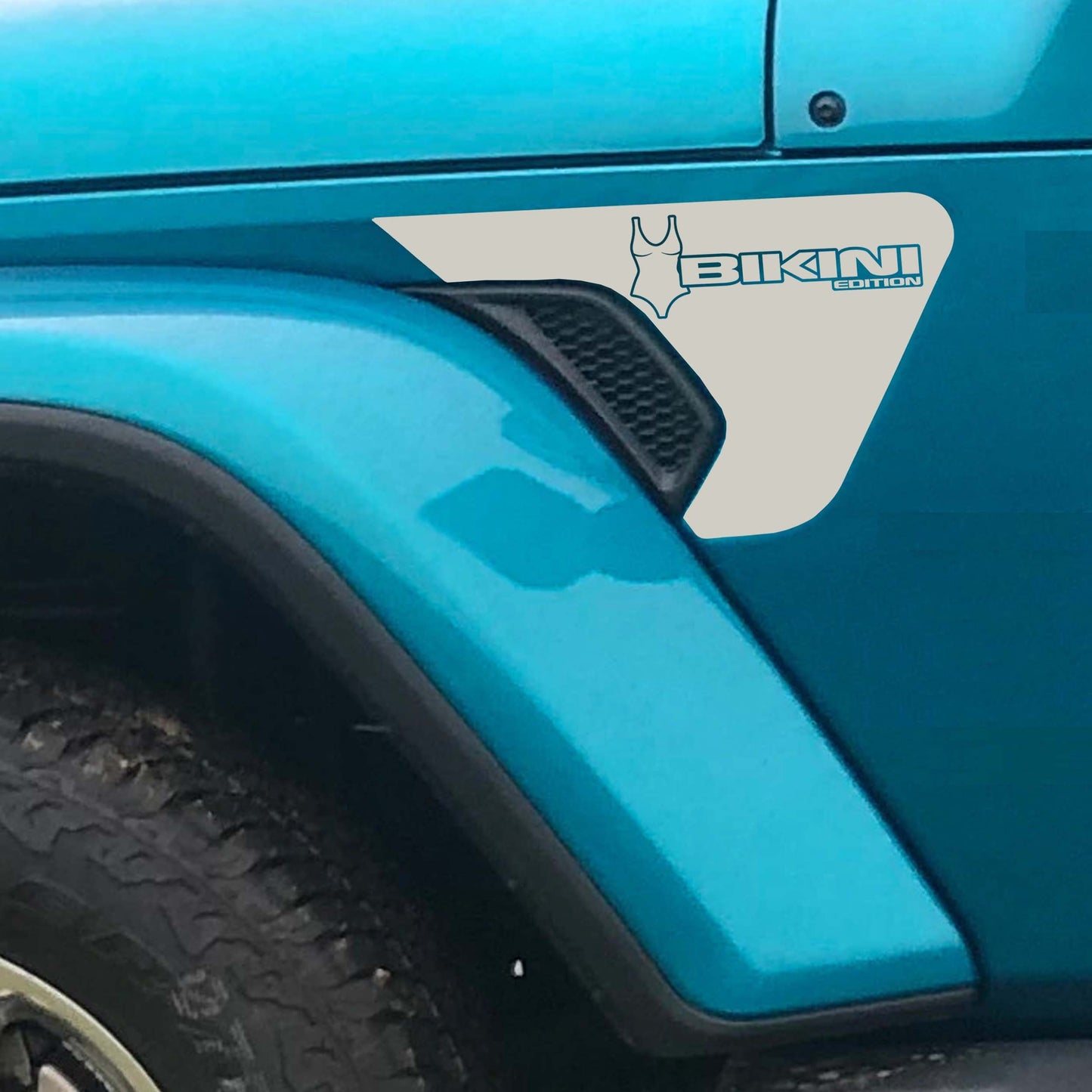 Bikini Edition v1 Fender Vent Vinyl Decal - Fits Jeep Wrangler JL/Jeep Gladiator JT 2018+