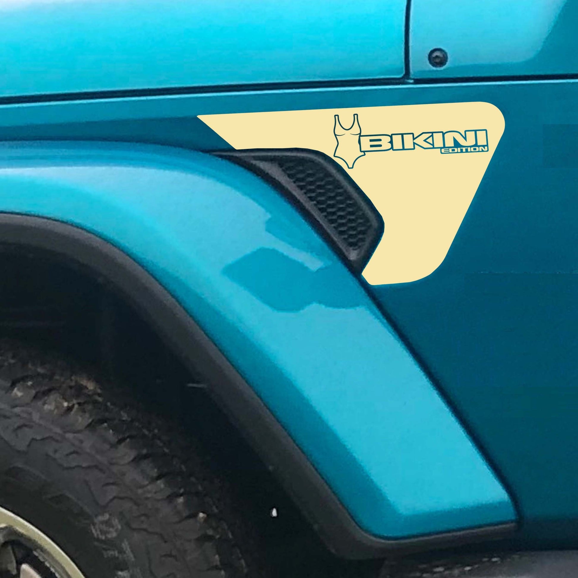Bikini Edition v1 Fender Vent Vinyl Decal - Fits Jeep Wrangler JL/Jeep Gladiator JT 2018+
