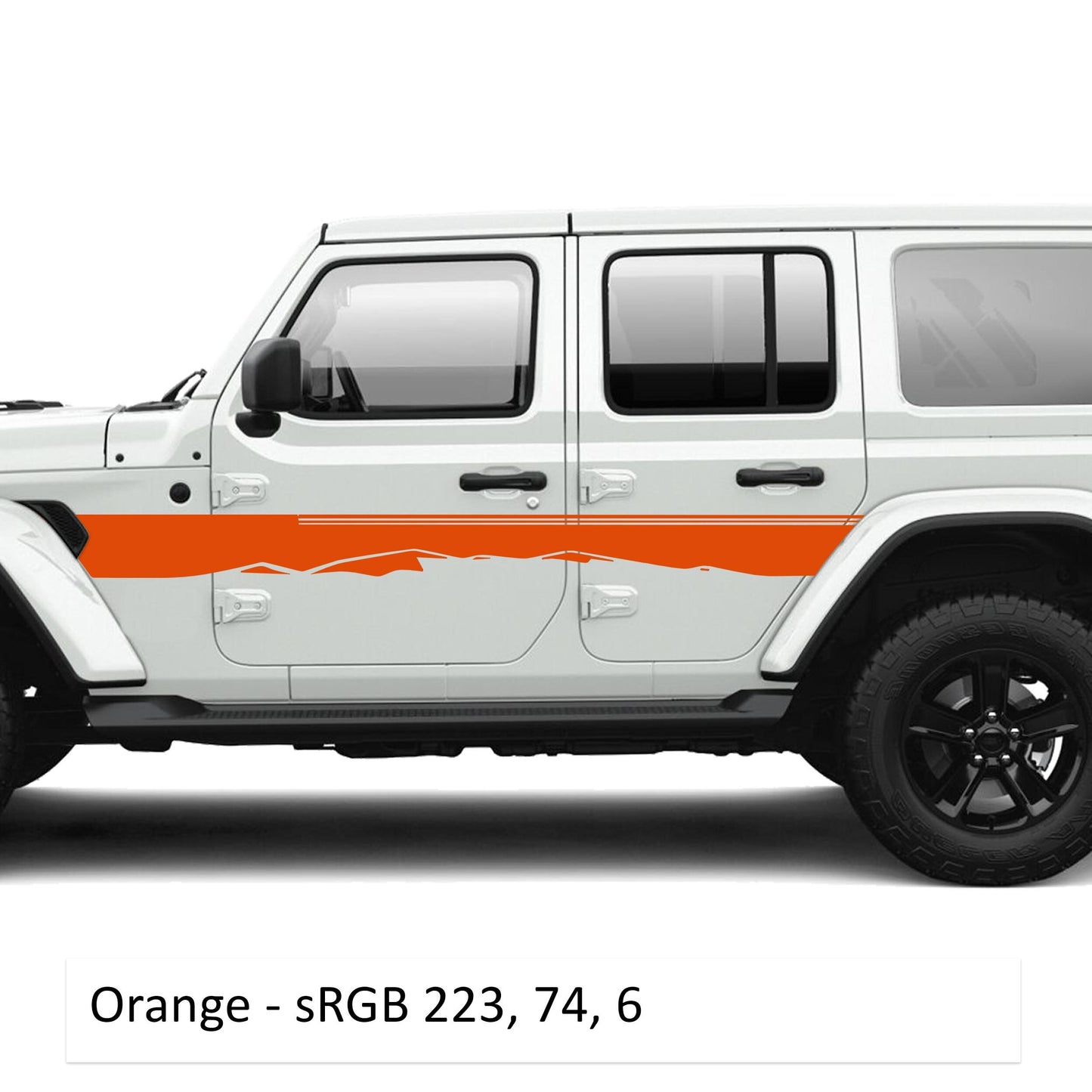 Star Dunes Body Line Graphic Kit Fits Jeep Wrangler JLU 4 Door 2018+