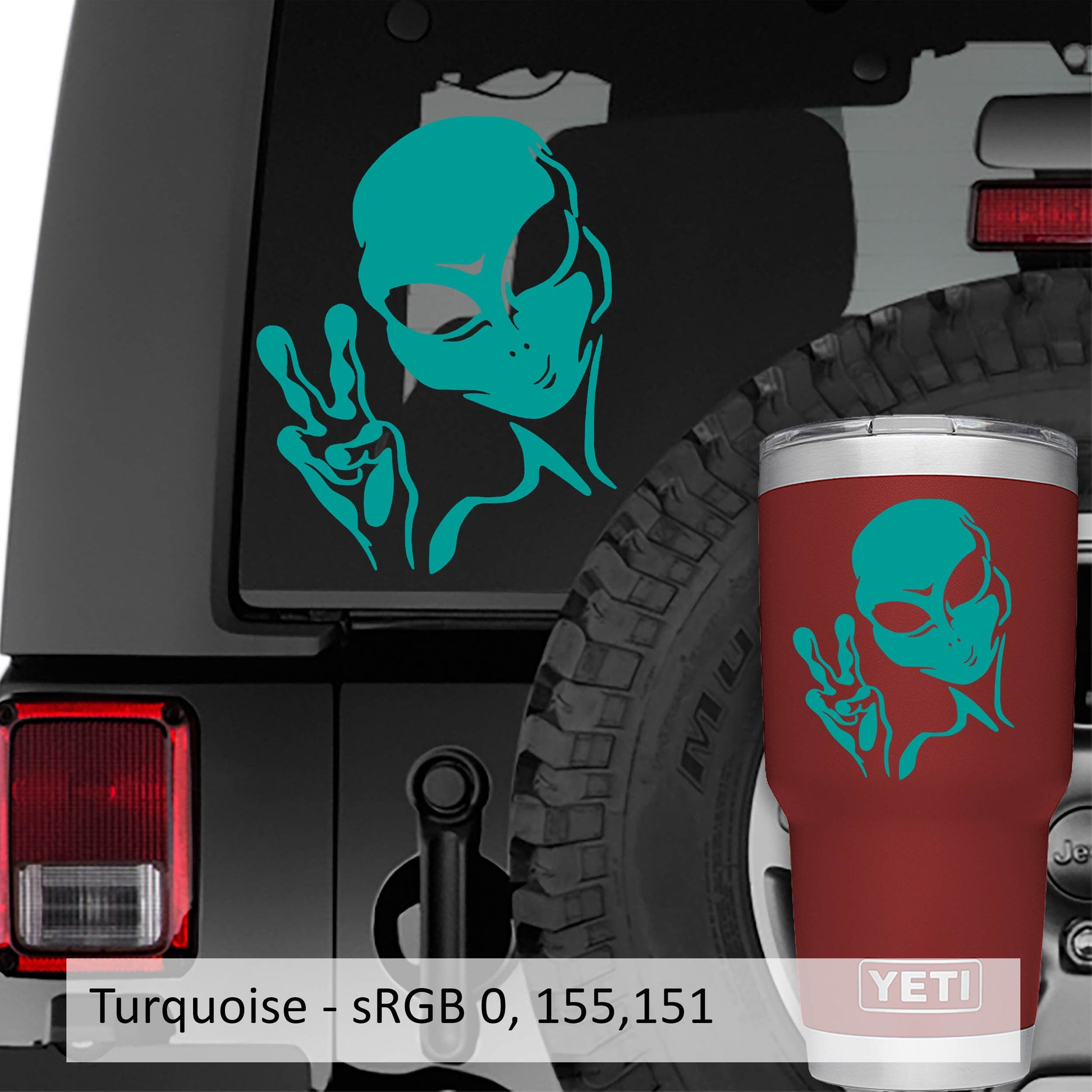 Alien We Come In Peace Vinyl Decal