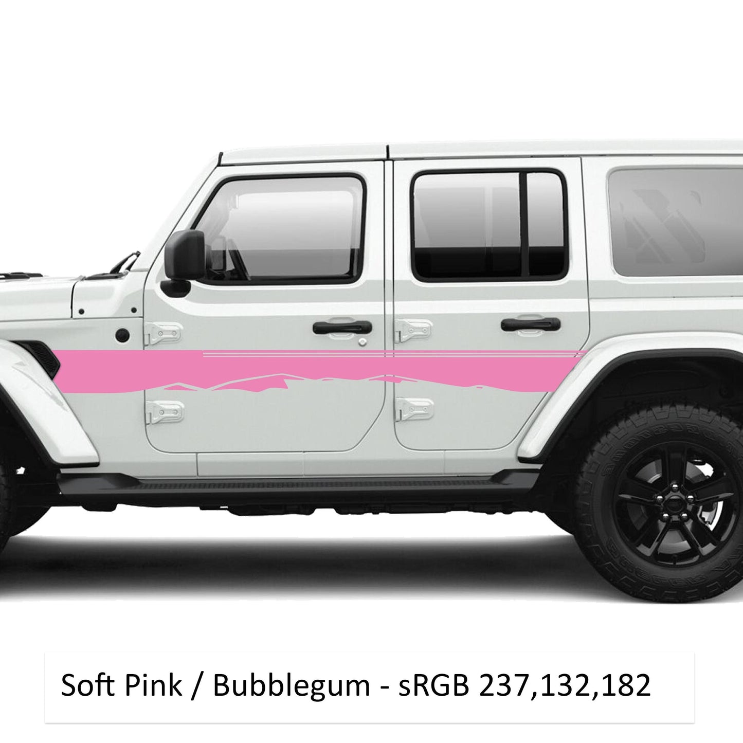Star Dunes Body Line Graphic Kit Fits Jeep Wrangler JLU 4 Door 2018+