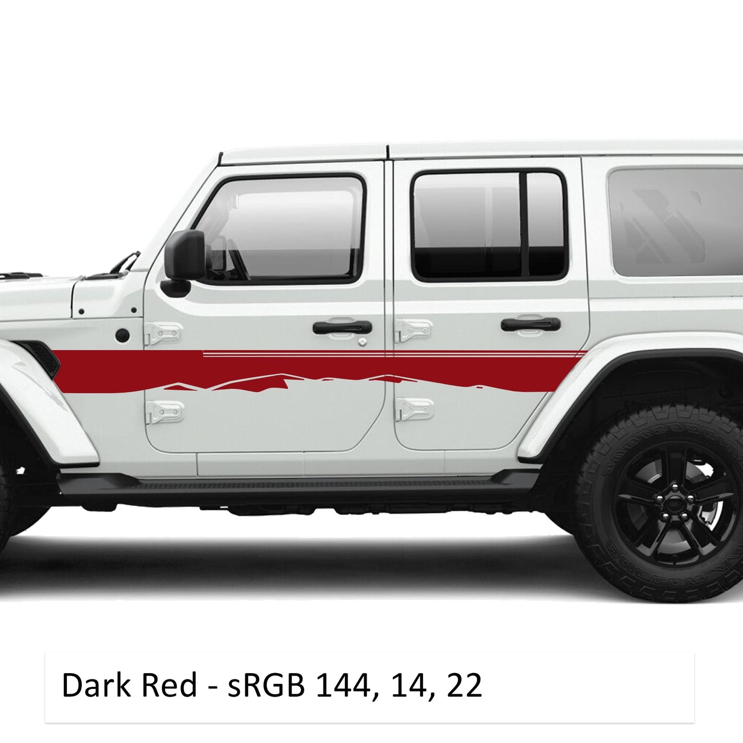 Star Dunes Body Line Graphic Kit Fits Jeep Wrangler JLU 4 Door 2018+