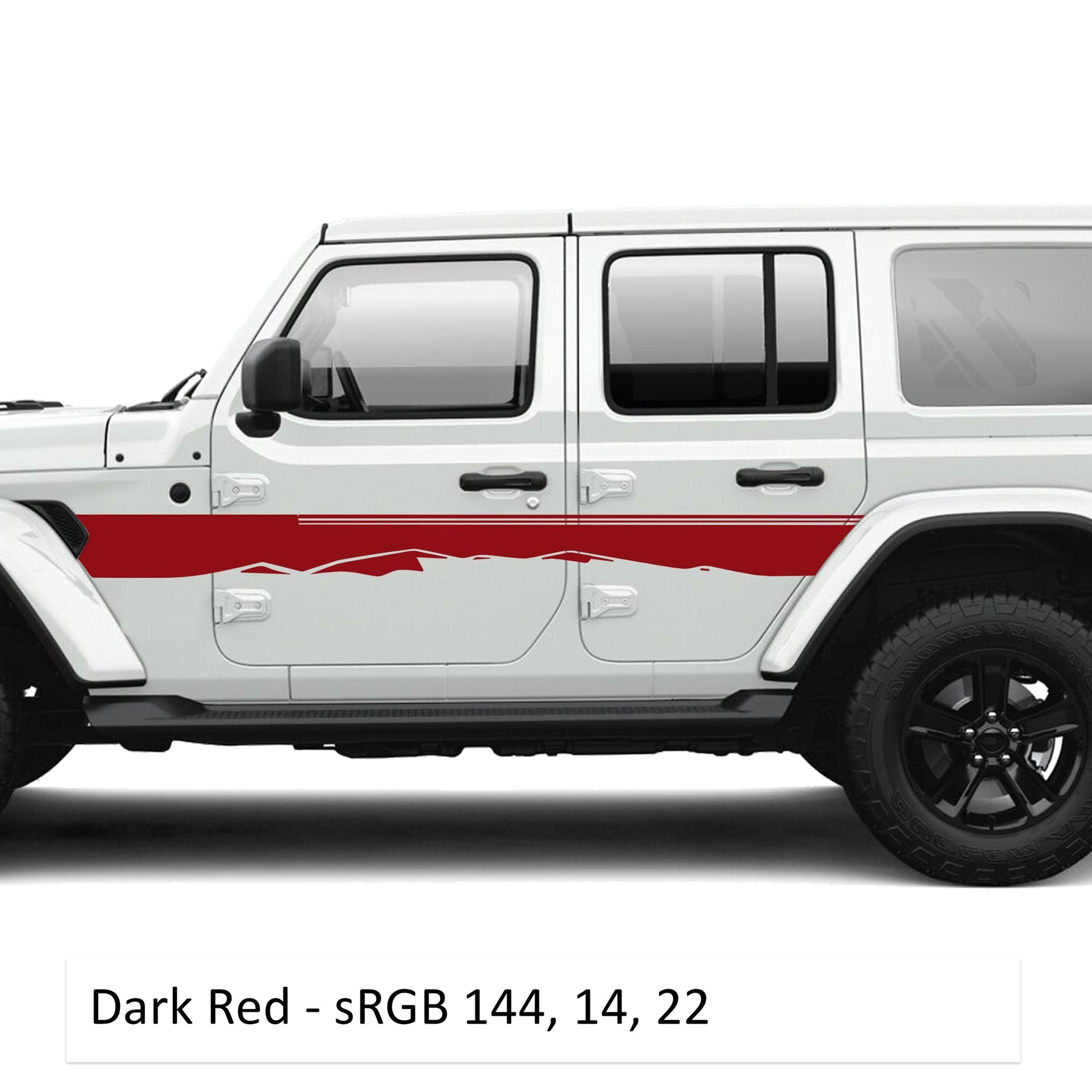 Star Dunes Body Line Graphic Kit Fits Jeep Wrangler JLU 4 Door 2018+
