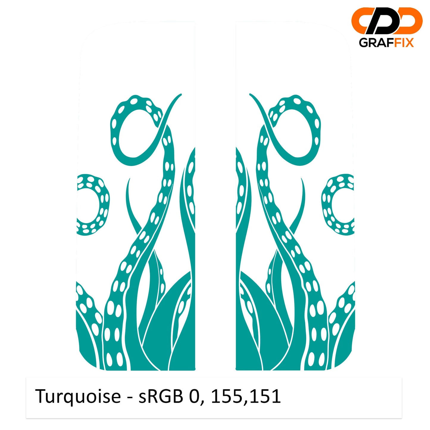 Tentacle Pattern Side Window Vinyl Decal Set - Fits Jeep Wrangler JLU 2018+/Fits Jeep Gladiator JT 2020+