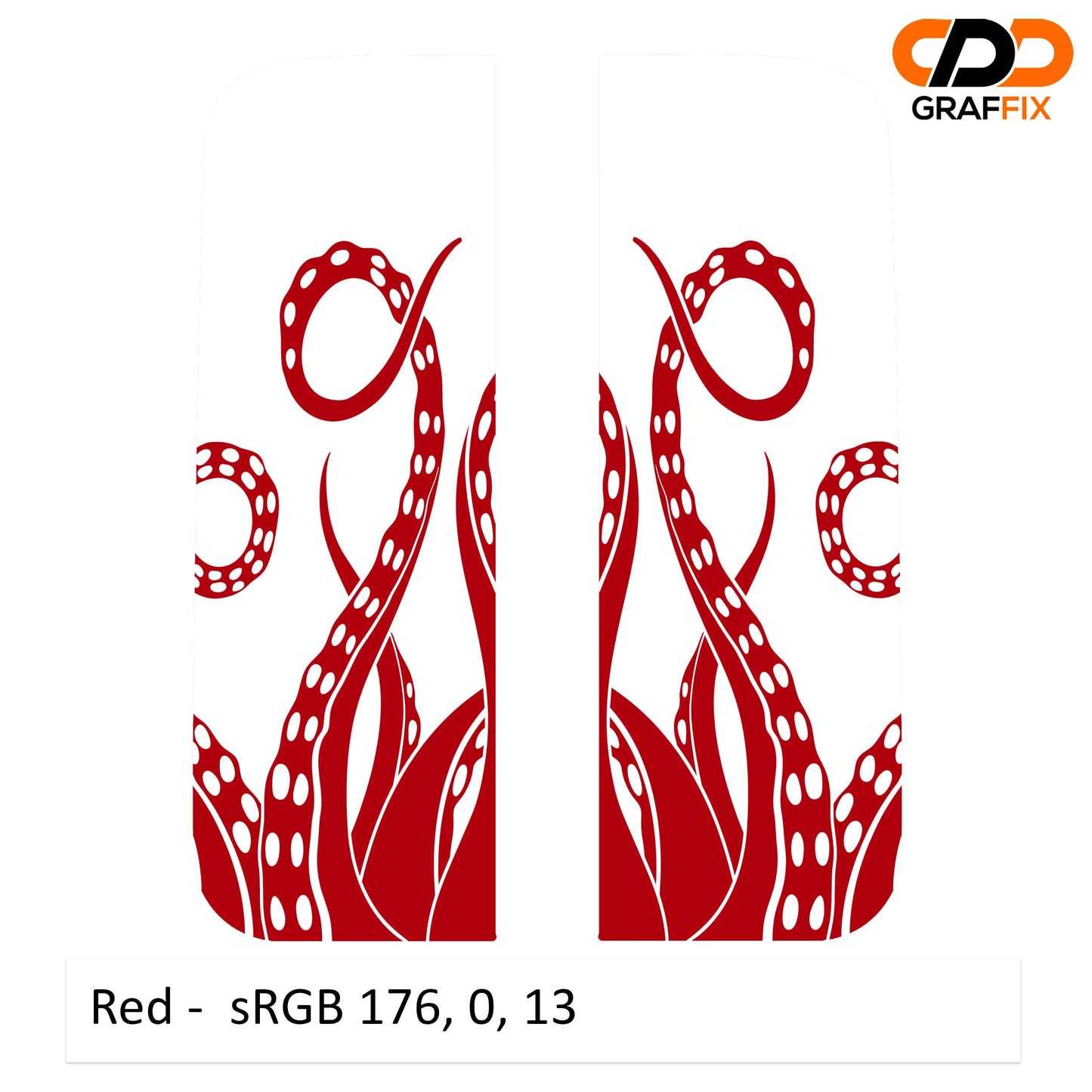 Tentacle Pattern Side Window Vinyl Decal Set - Fits Jeep Wrangler JLU 2018+/Fits Jeep Gladiator JT 2020+