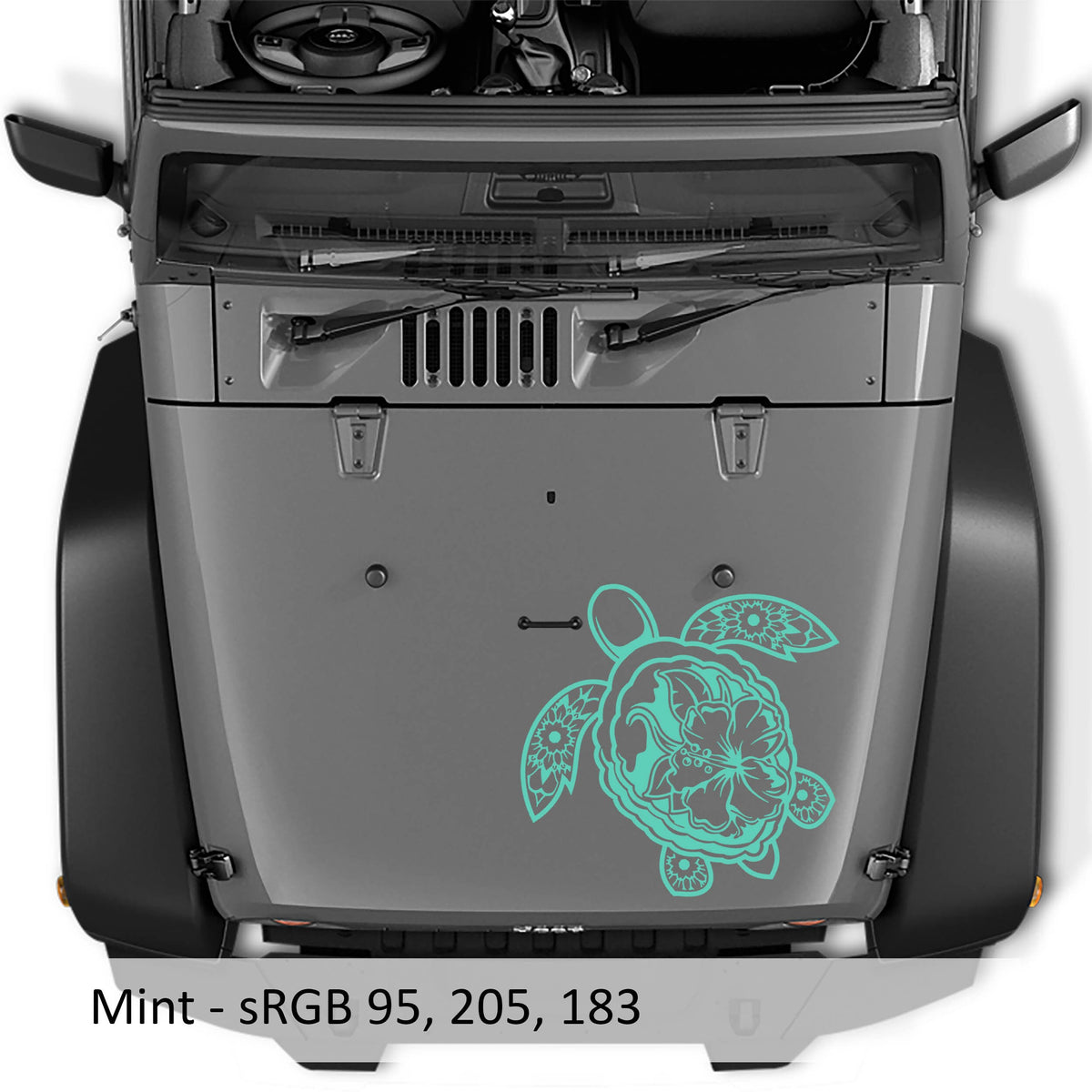 Hawaii Sea Turtle Hibiscus Flower Vinyl Decal Tropical Design for Cars Windows Laptops Durable Island-Inspired Graphic