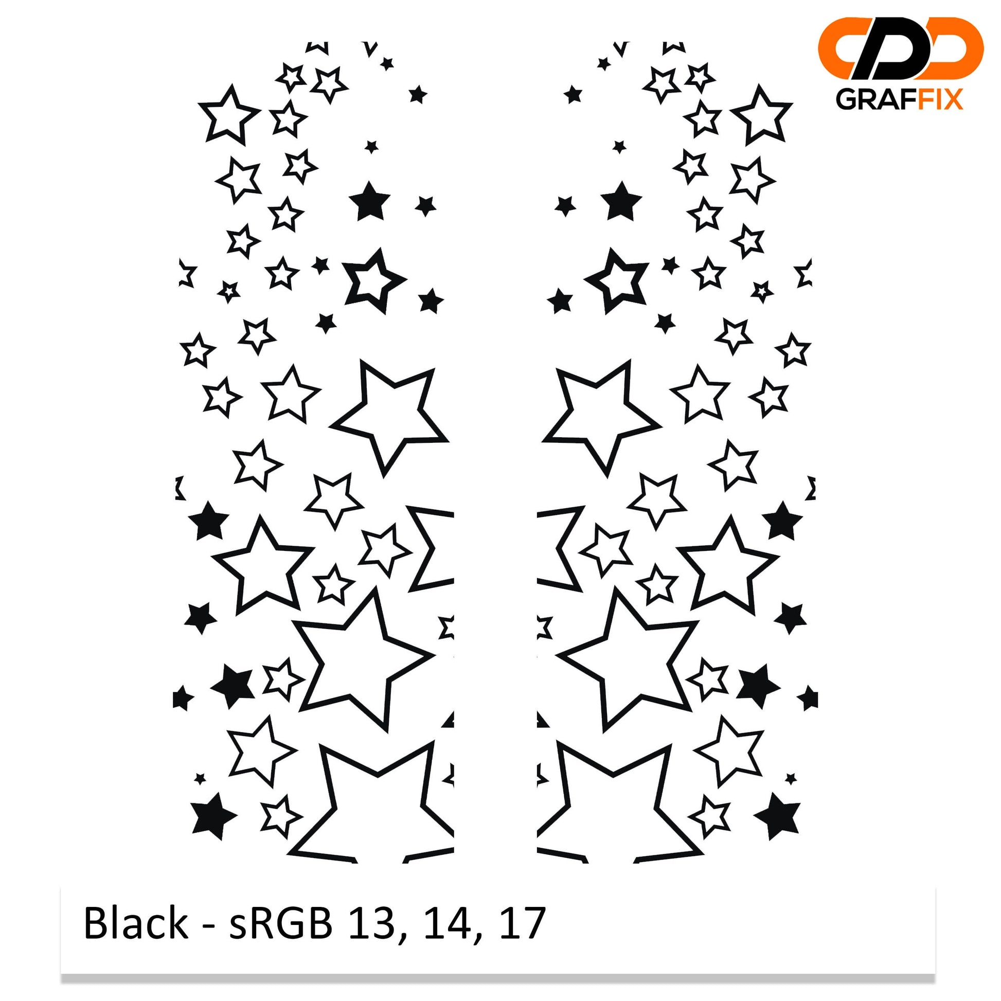Starfield Side Window Vinyl Decal Set - Fits 2018+ Jeep Wrangler JLU Gladiator JT