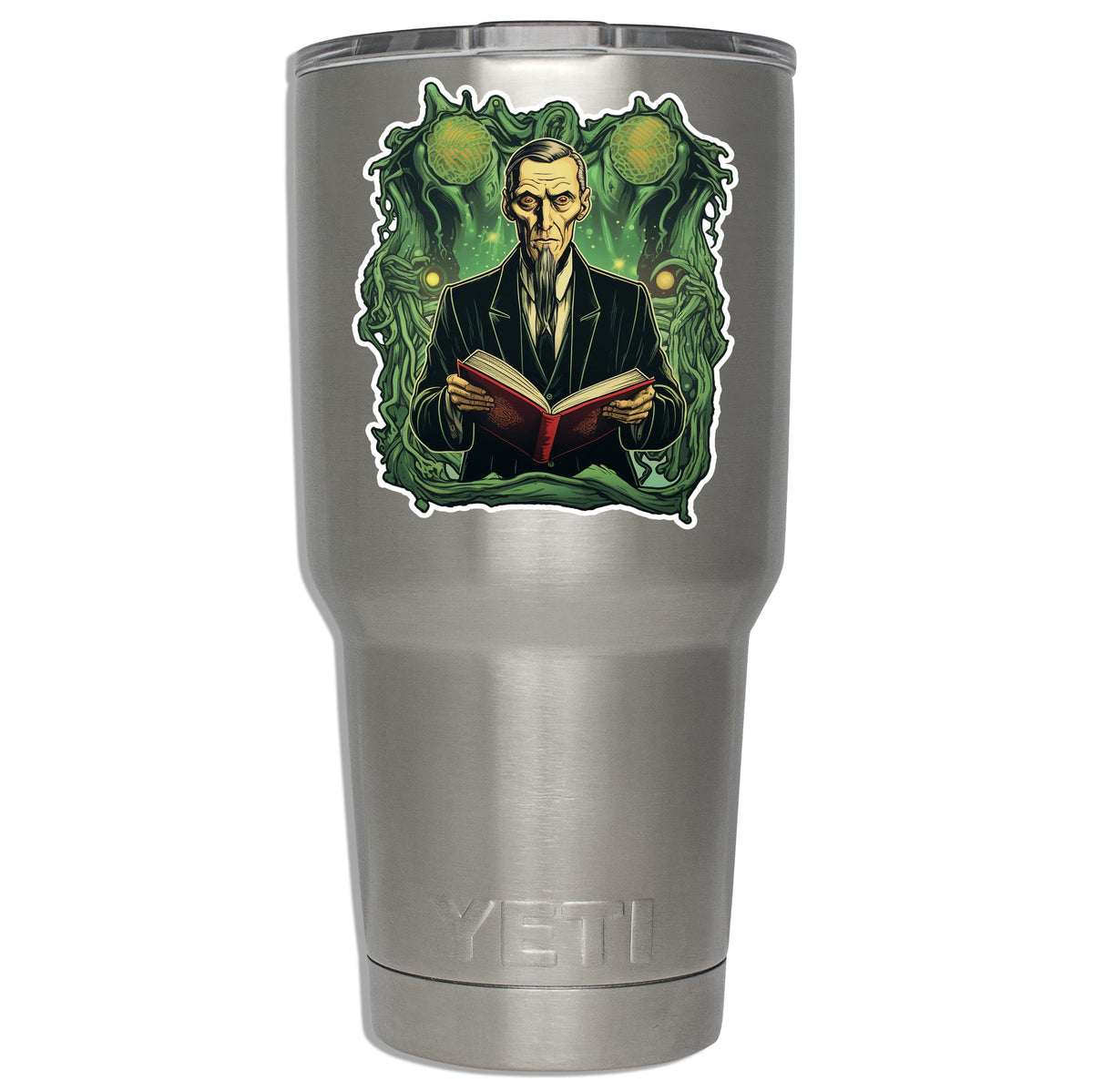 H P Lovecraft Call of Cthulhu Vinyl Sticker for suitcase, Celtic Knot Tree laptop, car or water bottle, luggage tag, travel gift