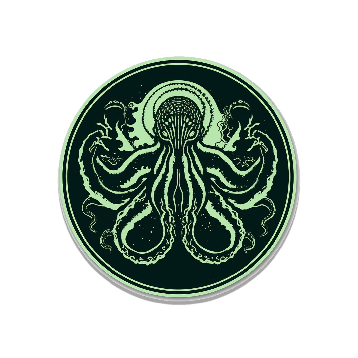 Minimalist Cthulhu Vinyl Sticker – Lovecraft Horror Decal for Laptop, Water Bottle, Notebook, or Car