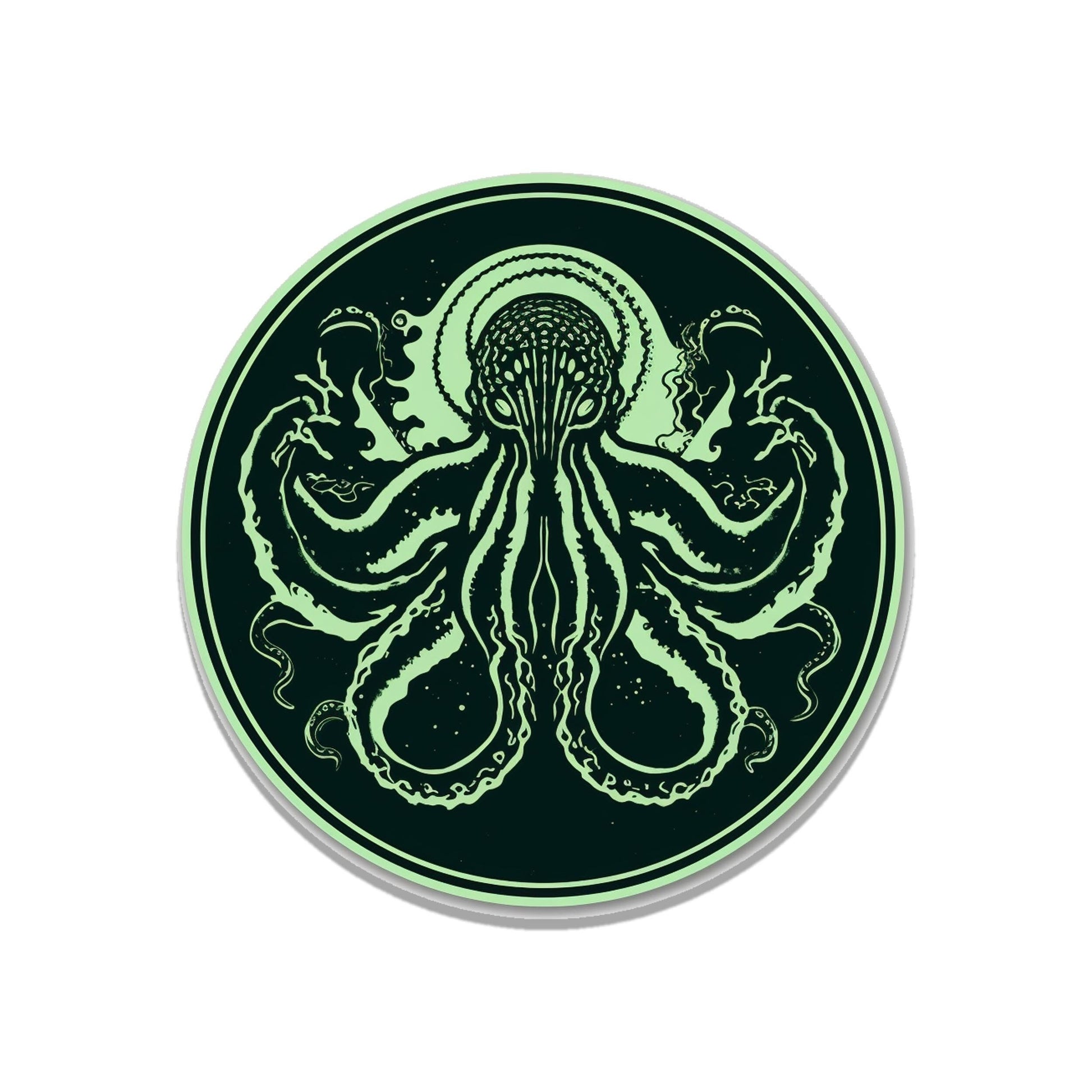 Minimalist Cthulhu Vinyl Sticker – Lovecraft Horror Decal for Laptop, Water Bottle, Notebook, or Car