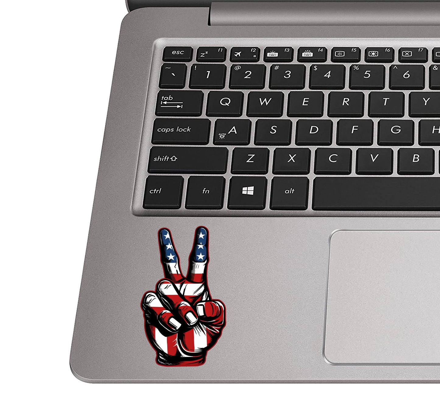 USA 2 Finger Peace Hand Sign Vinyl Sticker