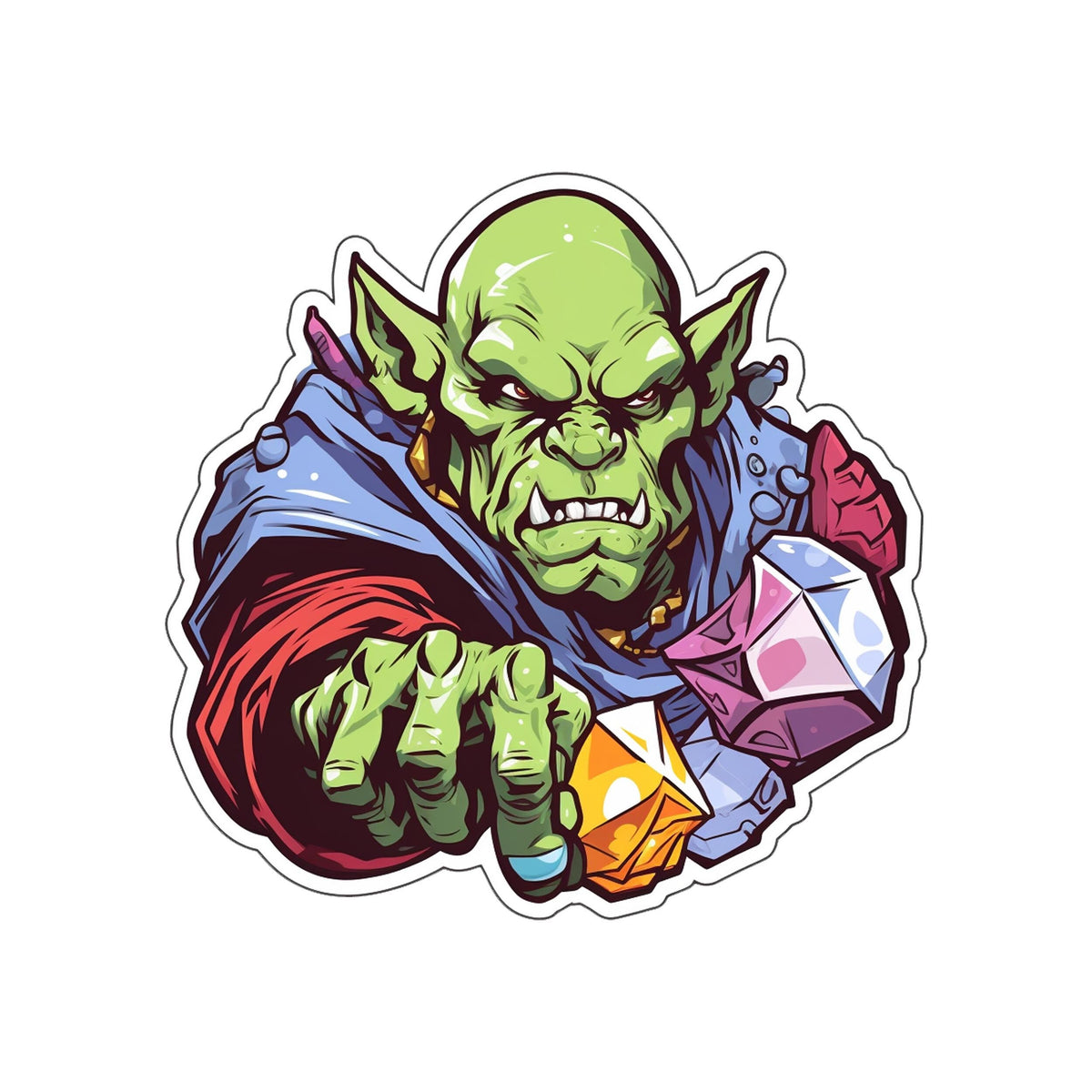 Goblin Lord with Gems Vinyl Sticker