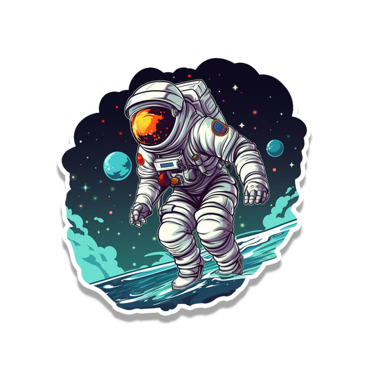 Sci-Fi Space Man Astronaut Space Walk Vinyl Sticker