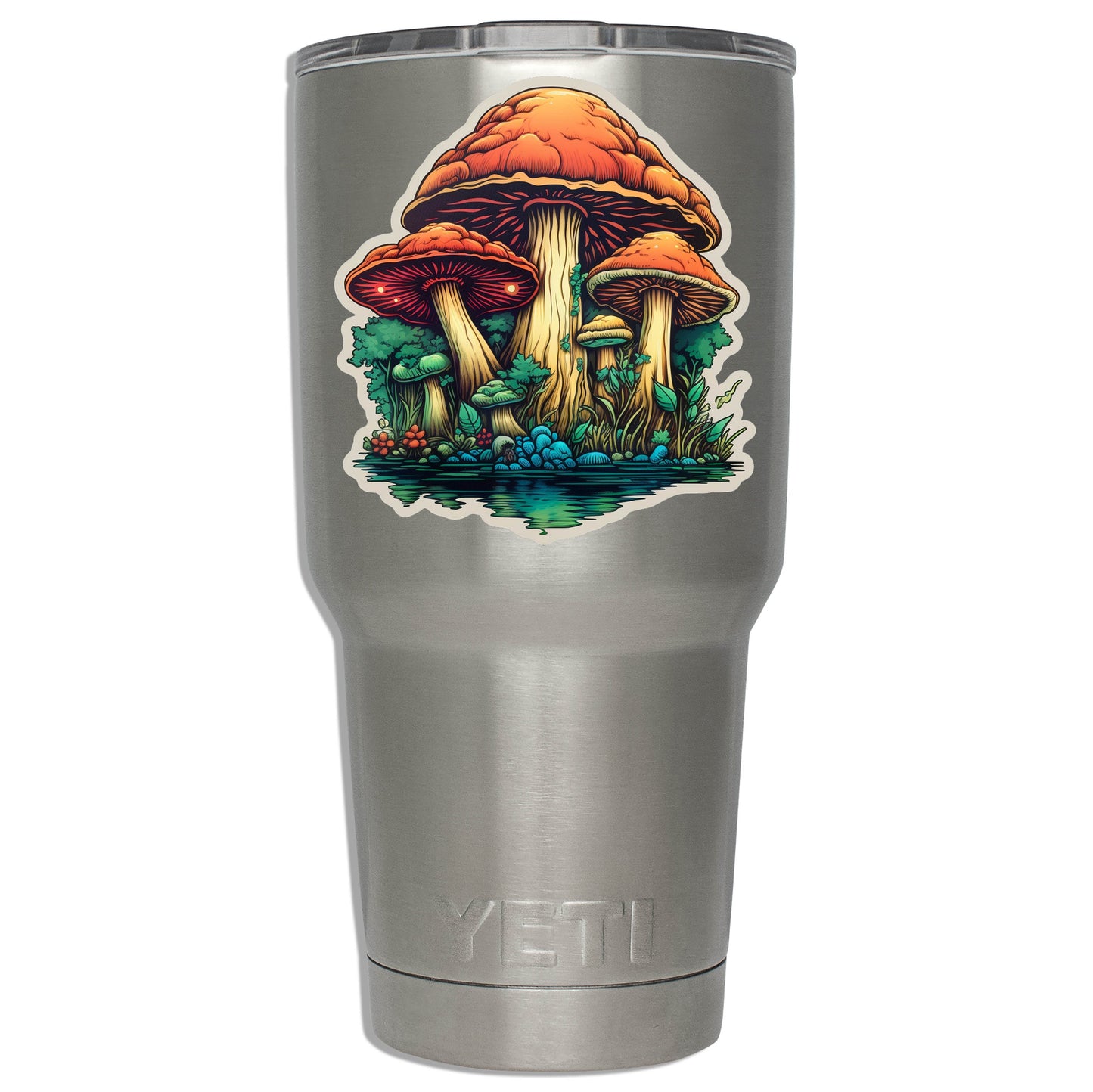Trippy Mushroom Reflection Vinyl Sticker