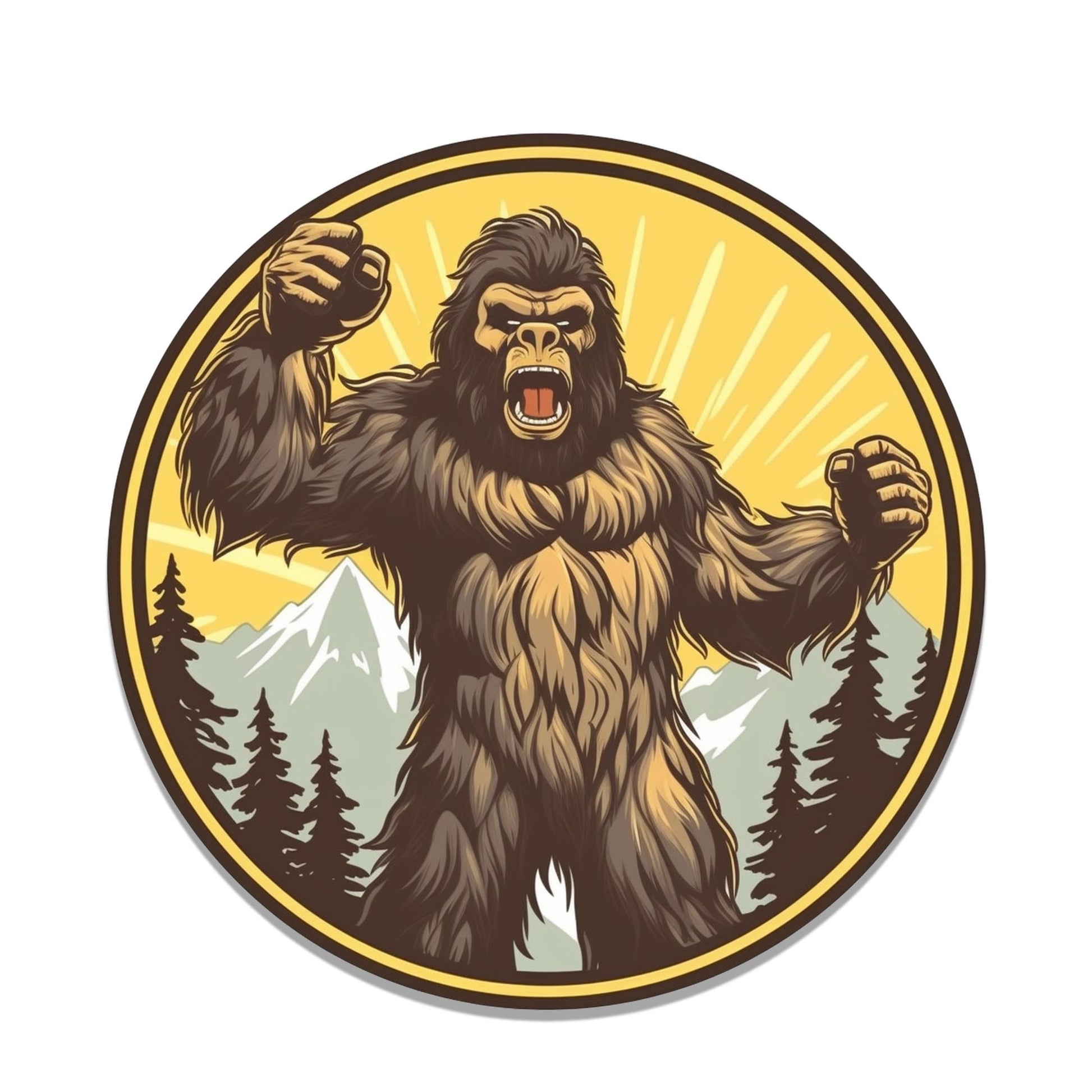 Angry Sasquatch Vinyl Sticker