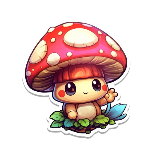 Cute Cartoon Mushroom Vinyl Sticker