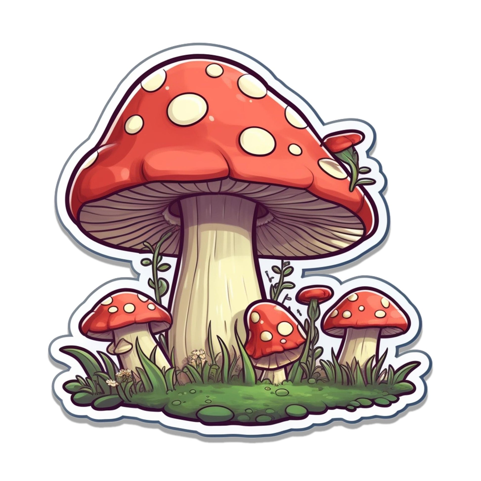 Mushroom Patch Vinyl Sticker