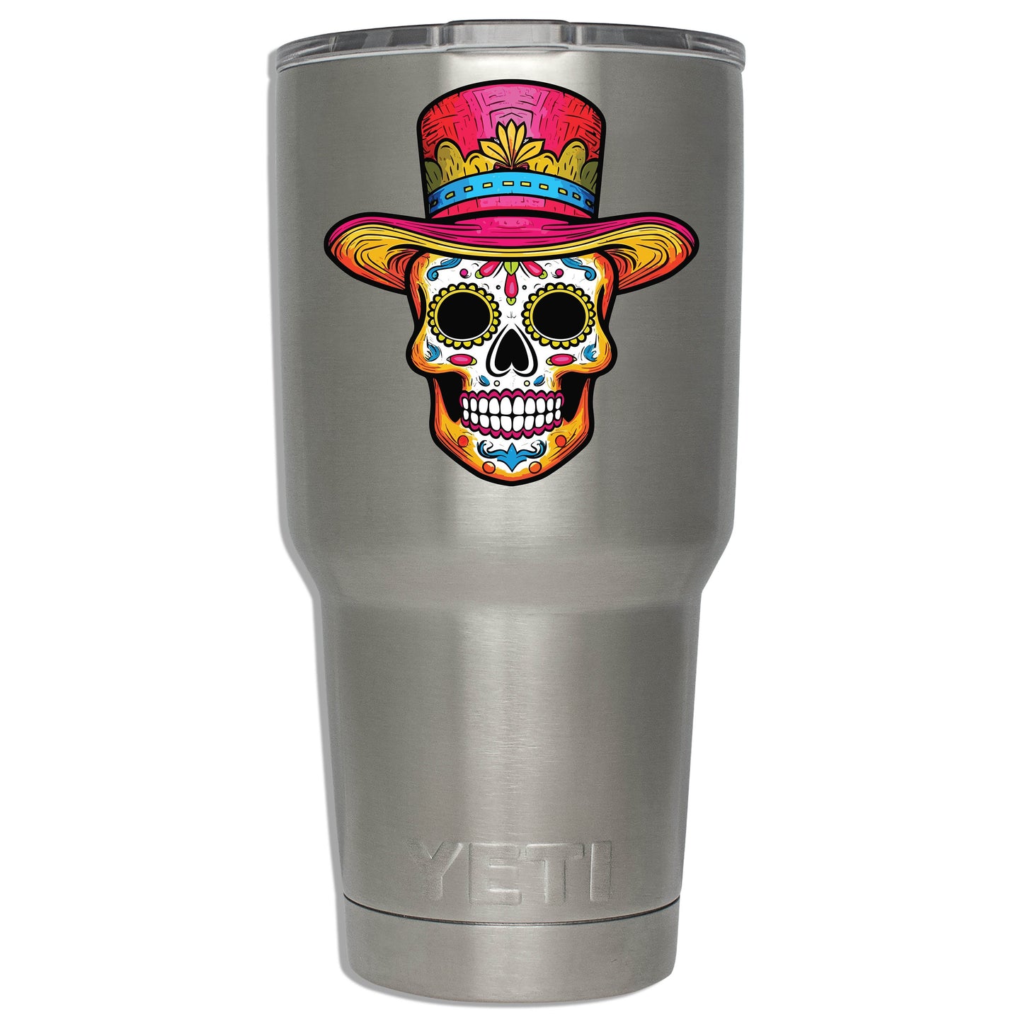 Cinco De Mayo Top Hat Sugar Skull Vinyl Sticker