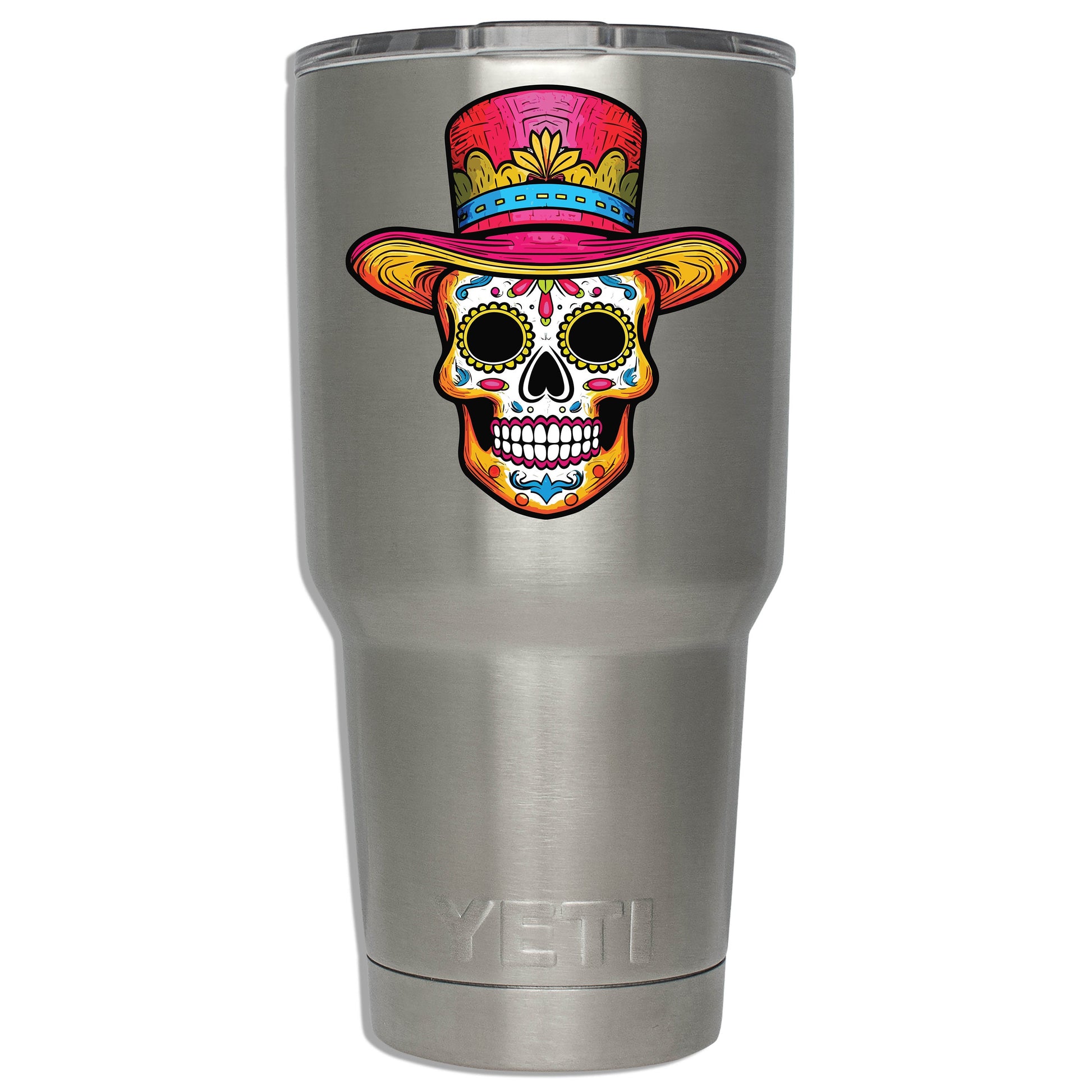 Cinco De Mayo Top Hat Sugar Skull Vinyl Sticker