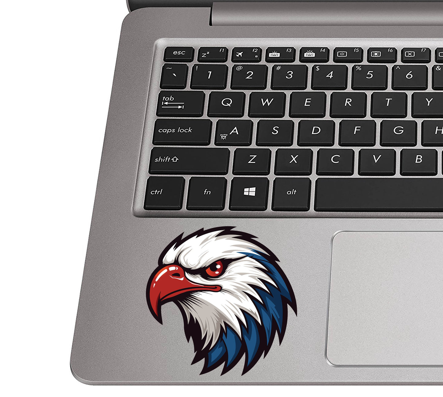 Red White & Blue Bald Eagle Head Waterproof Vinyl Sticker Patriotic Design for Cars Windows Laptops Durable Graphic