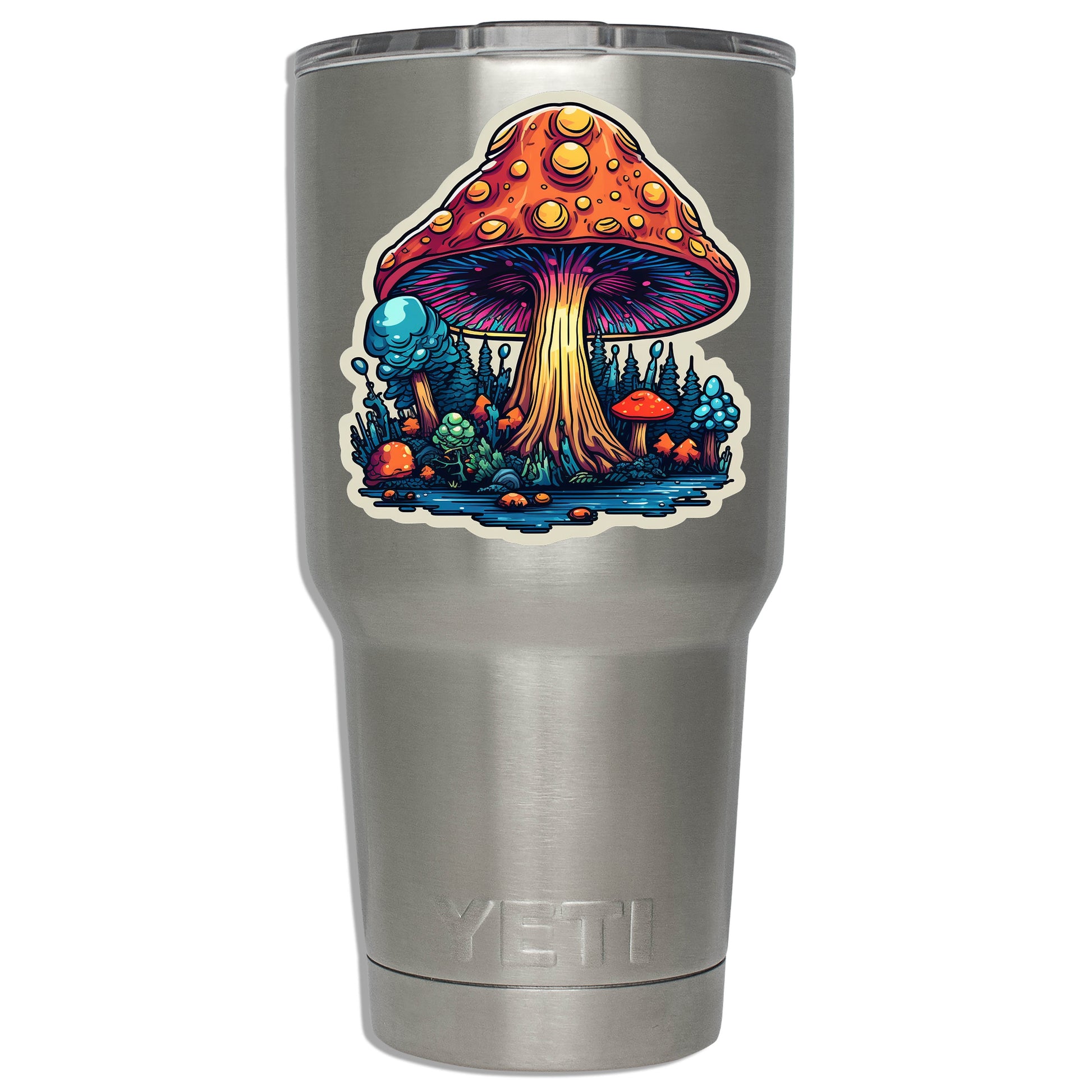 Trippy Mushroom Patch Vinyl Sticker