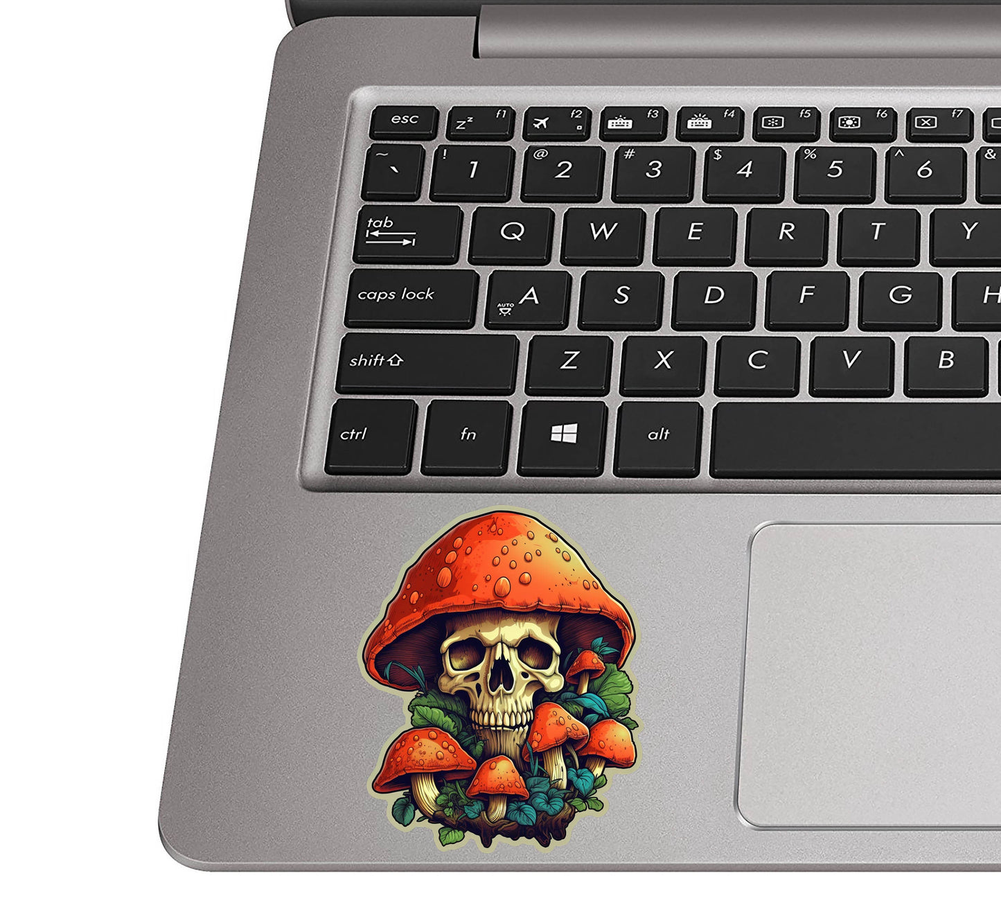 Poisonous Skull Mushroom Patch Vinyl Sticker