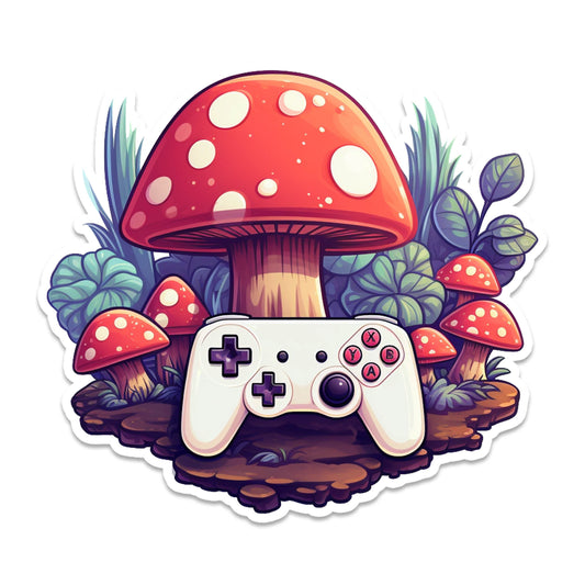 Mushroom Field Gaming Controller Vinyl Sticker
