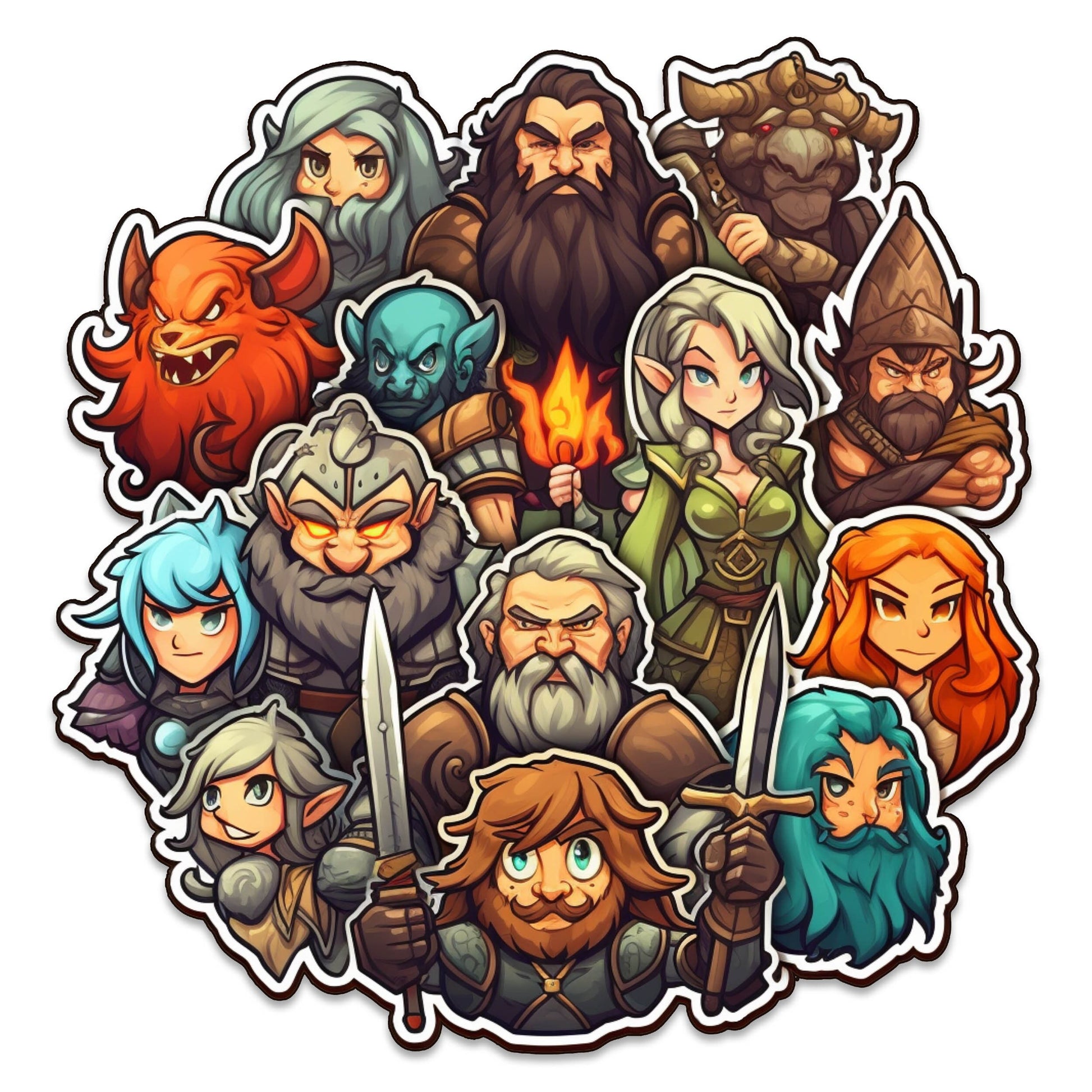 Role Playing Adventure Party Group Vinyl Sticker