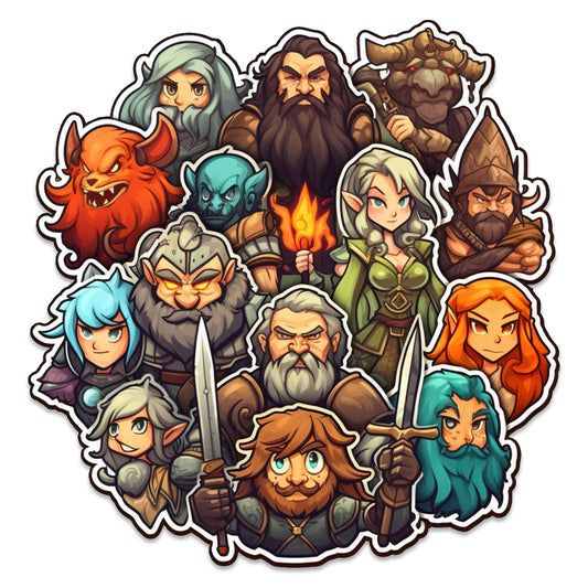 Role Playing Adventure Party Group Vinyl Sticker