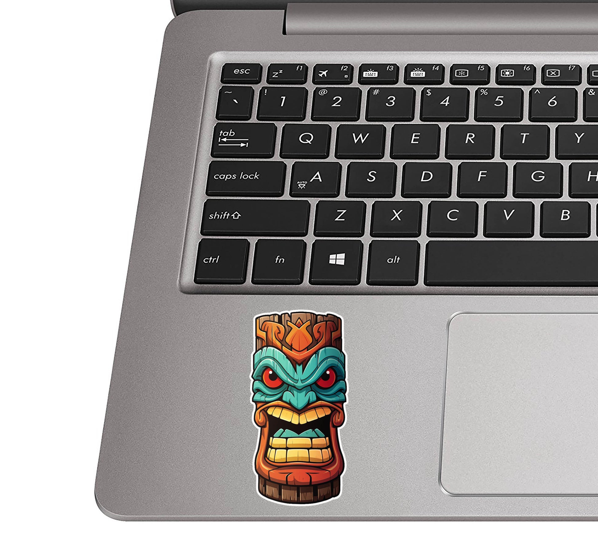 Tiki Totem Face Vinyl Decal Bright Luau Sticker for Laptop Water Bottle Cooler Car Cup Skateboard Summer Party Island Vibes Decor